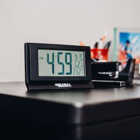 Global Industrial Digital Alarm Clock with Indoor Temperature and Humidity Display (WB695464)
