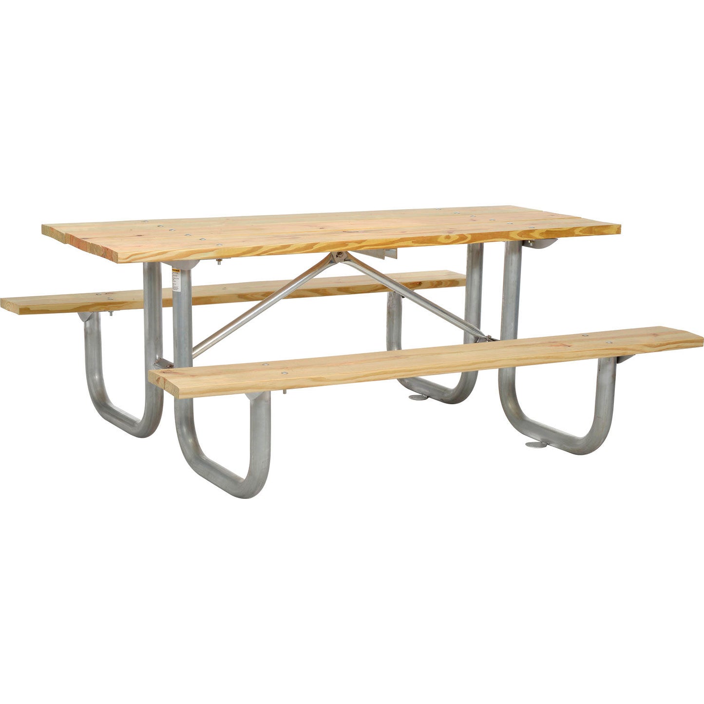 Global Industrial 6' Wood Picnic Table, Natural (WB695502)