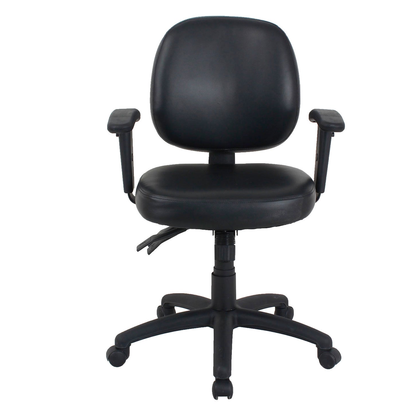 Interion 24 Hour Task Chair With Mid Back & Adjustable Arms, Vinyl, Black (WB695506)