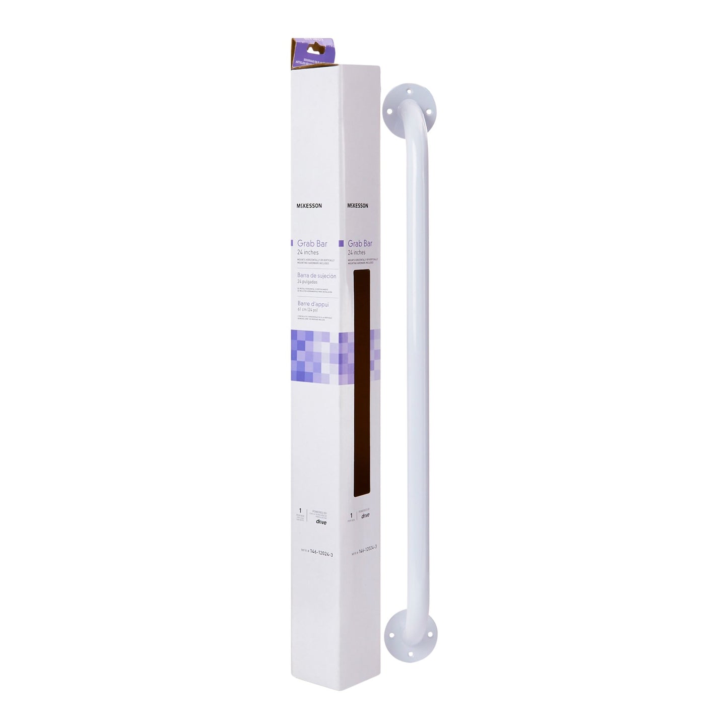 McKesson Wall Grab Bar White Steel (1065238_CS)