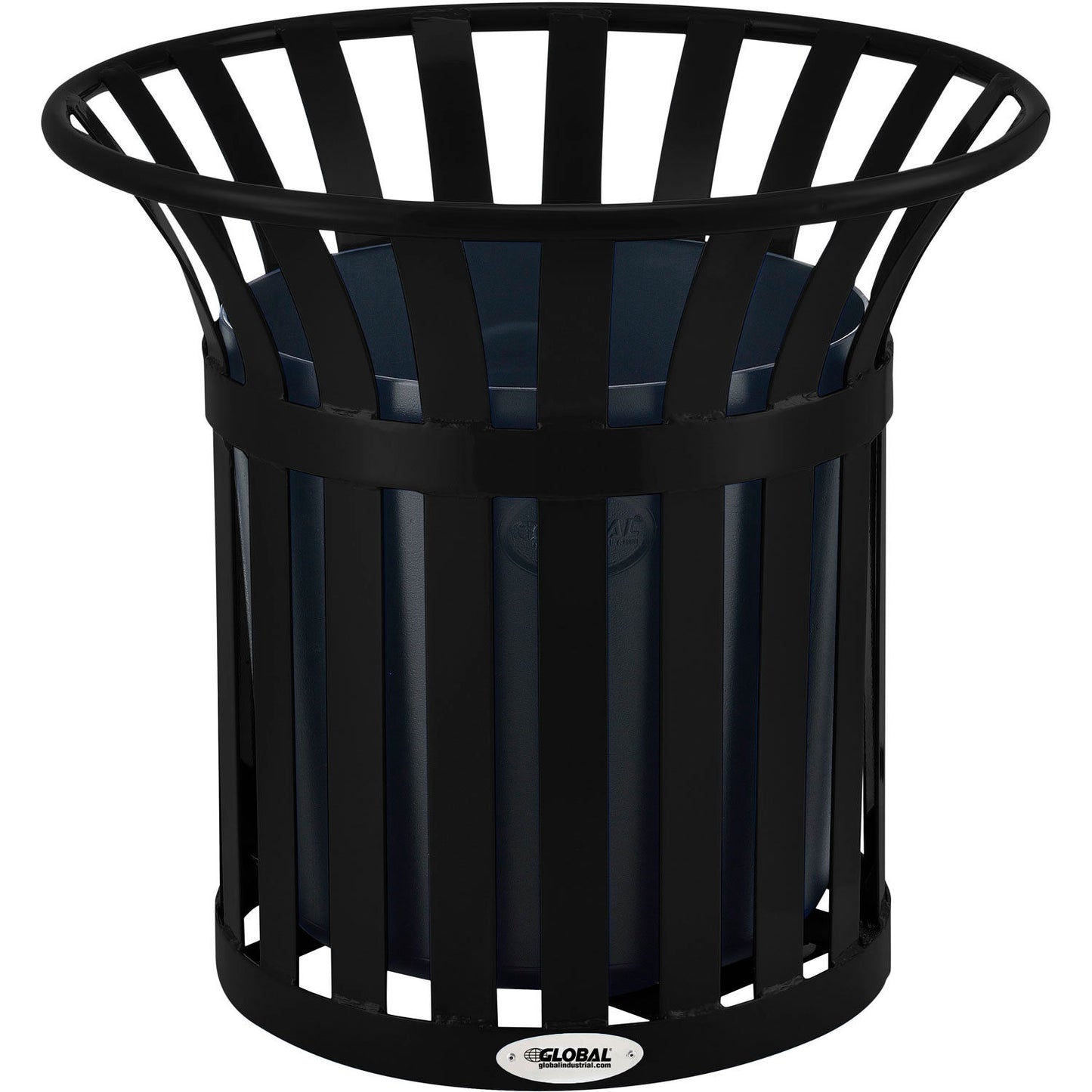 Global Industrial Steel Slat Planter - Black (WB695738BK)