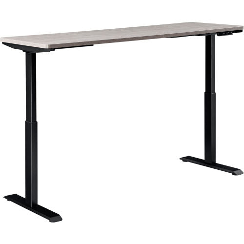 Interion Electric Height Adjustable Desk, 72"W x 30"D, Gray W/ Black Base (WB695781GY)