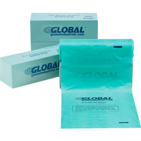 Global Industrial Pet Waste Plastic Bags, Green, 200 Bags/Roll (WB695797)