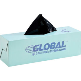 Global Industrial Heavy Duty Black Trash Liners, 1.5 Mil, 13 Gallon, 50/Box (WB695813)