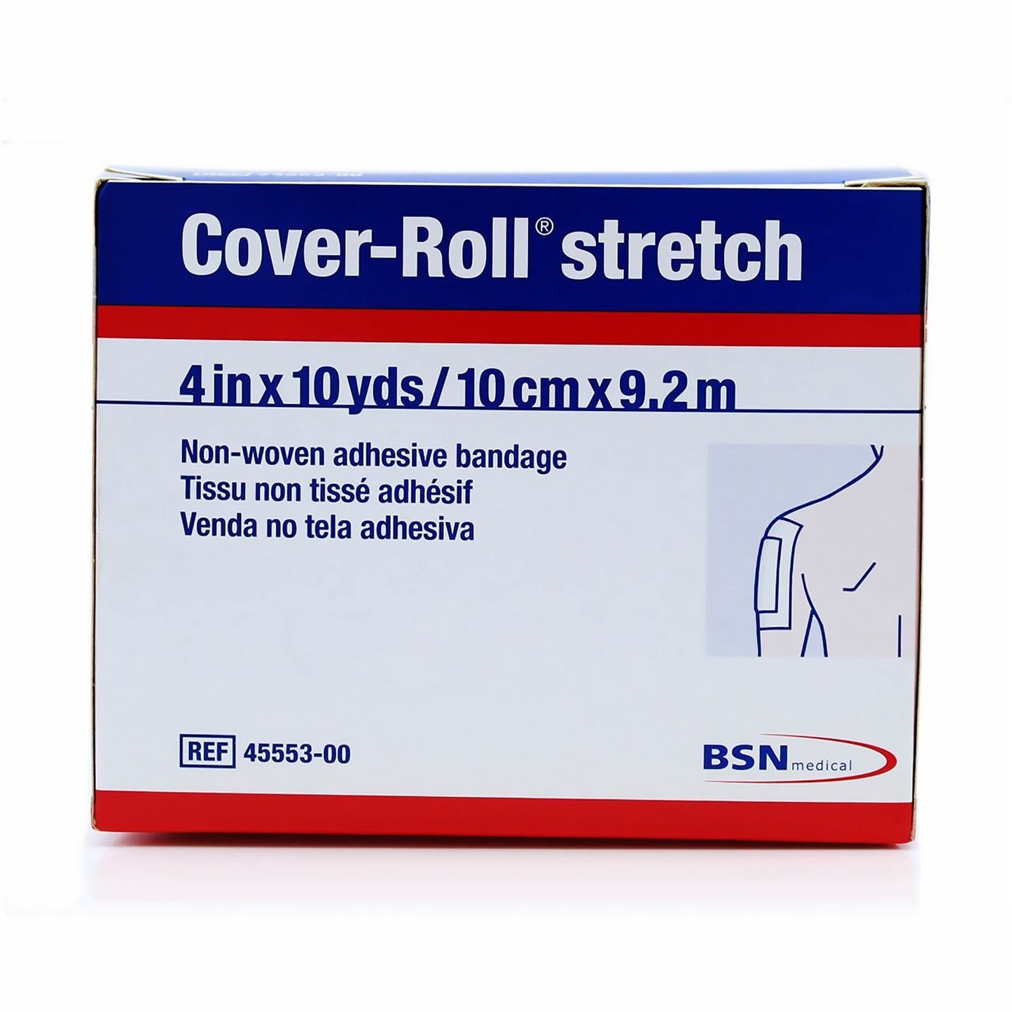 Cover-Roll® Stretch Dressing Retention Tape with Liner White 4 Inch X 10 Yard Nonwoven Polyester NonSterile (191704_CS)