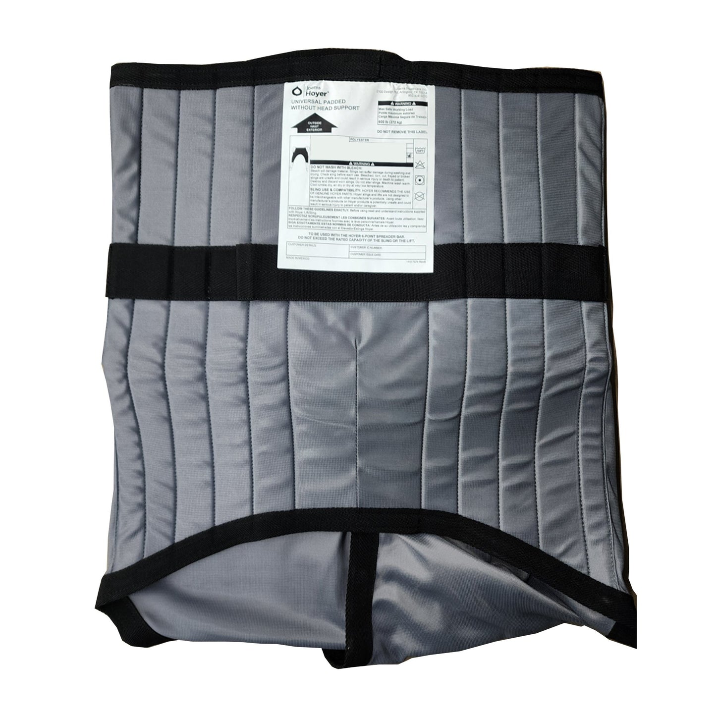 Hoyer® Seat Sling 4 Point Cradle Without Head Support Chainless Large 350 lbs. Weight Capacity (350708_EA)