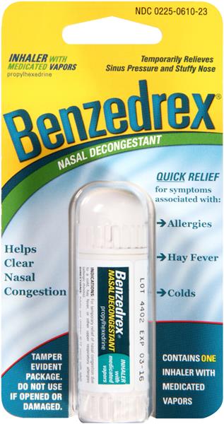 Benzedrex® Nasal Decongestant 250 mg Strength Inhalation (830830_EA)