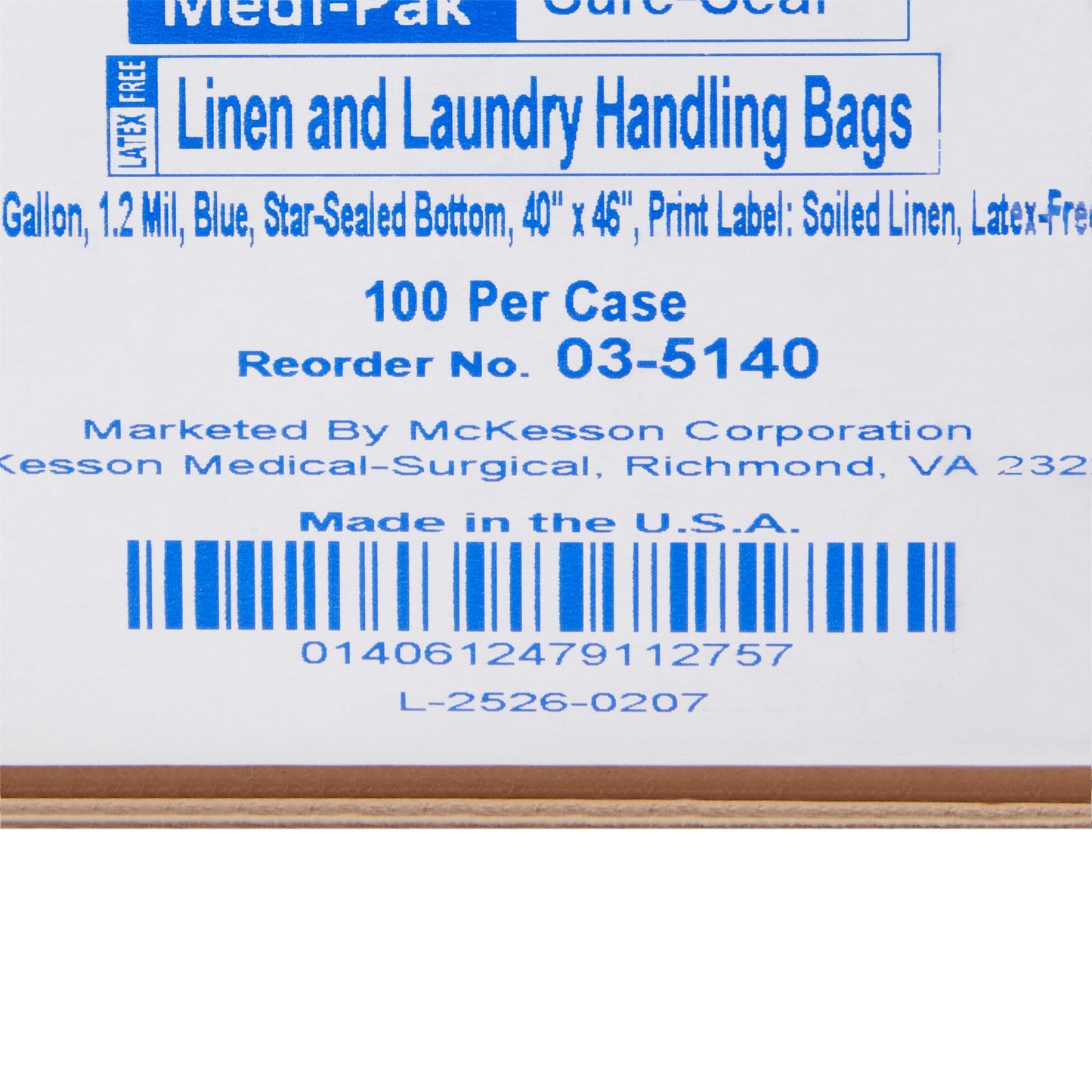 McKesson Soiled Linen Bag 40 to 45 gal. 40 X 46 Inch Disposable (286792_CS)
