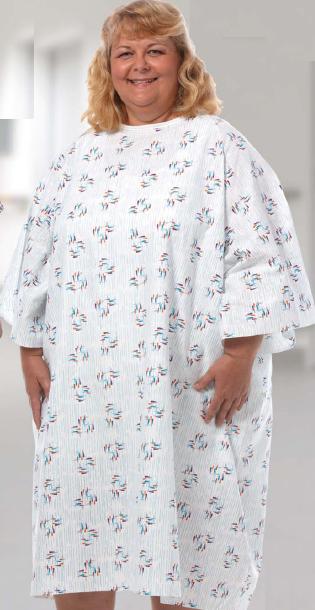 Fashion Seal Uniforms Patient Exam Gown Up to 5X-Large Raindrops Print Reusable (780404_EA)