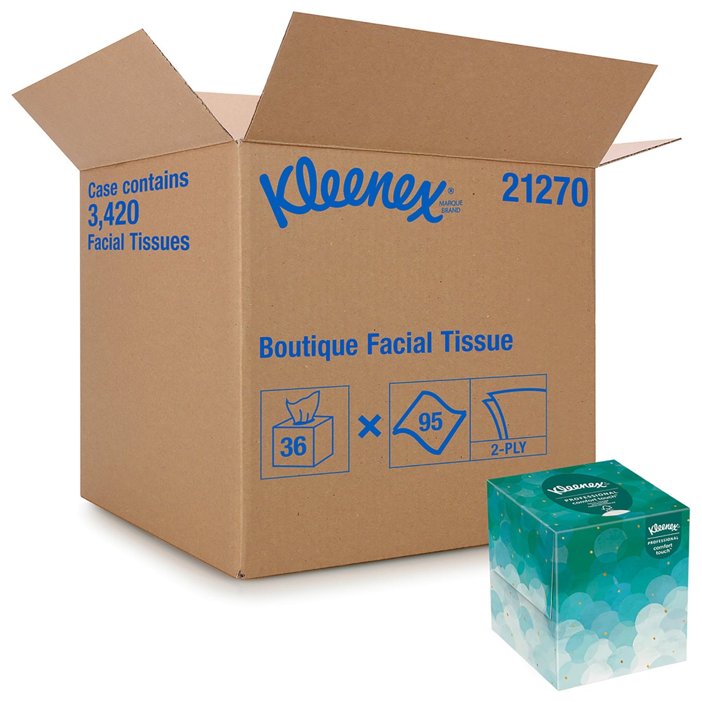 Kleenex® Boutique Facial Tissue White 8-2/5 X 8-2/5 Inch 95 Count (567815_CS)
