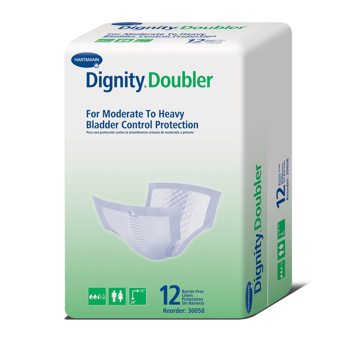 Dignity® Doubler Bladder Control Pad 13 X 24 Inch Moderate Absorbency Polymer Core One Size Fits Most (971294_PK)