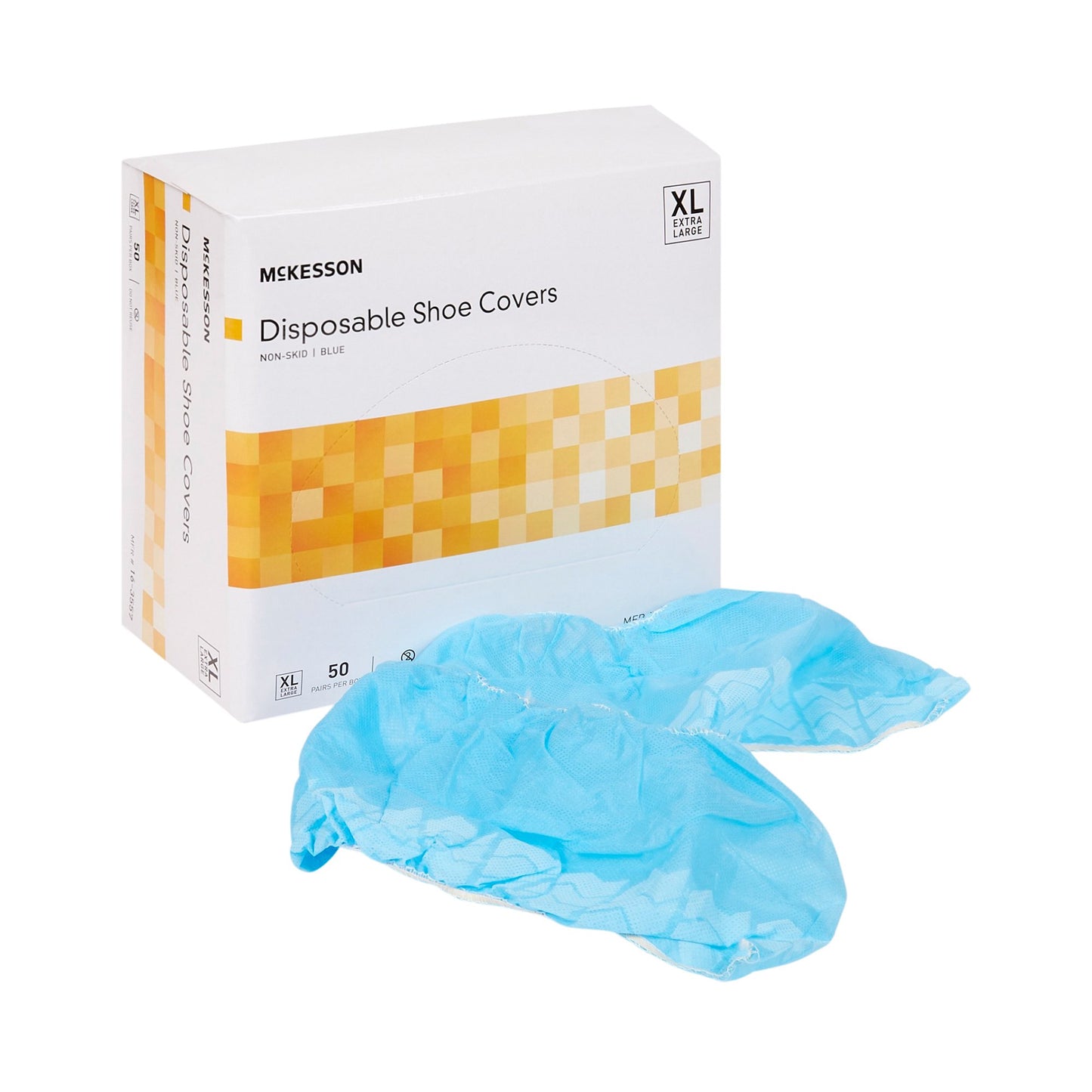 McKesson Shoe Cover X-Large Shoe High Nonskid Sole Blue NonSterile (852189_CS)