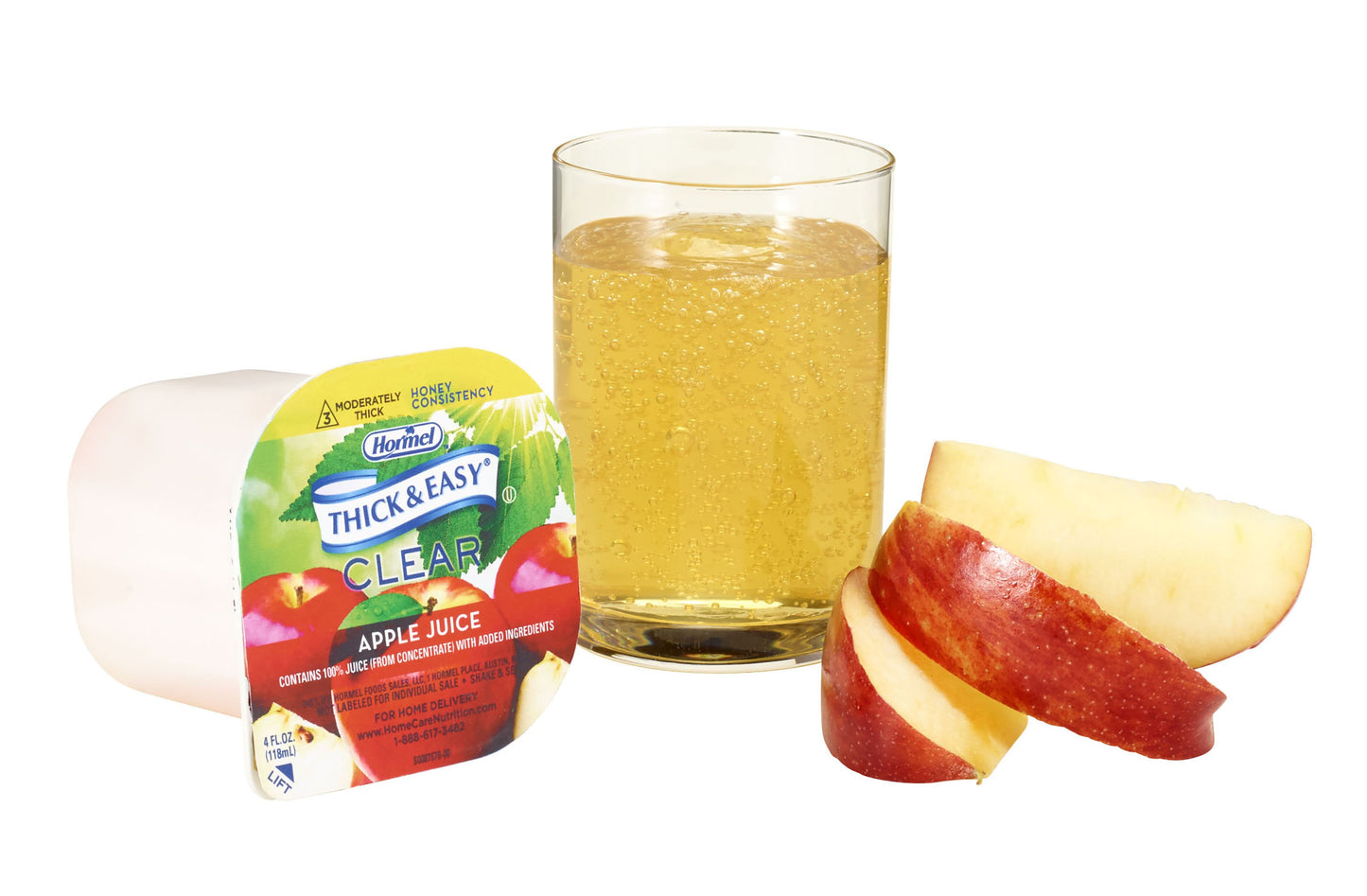Thick & Easy® Thickened Beverage 4 oz. Portion Cup Apple Flavor Liquid IDDSI Level 3 Moderately Thick/Liquidized (732811_CS)