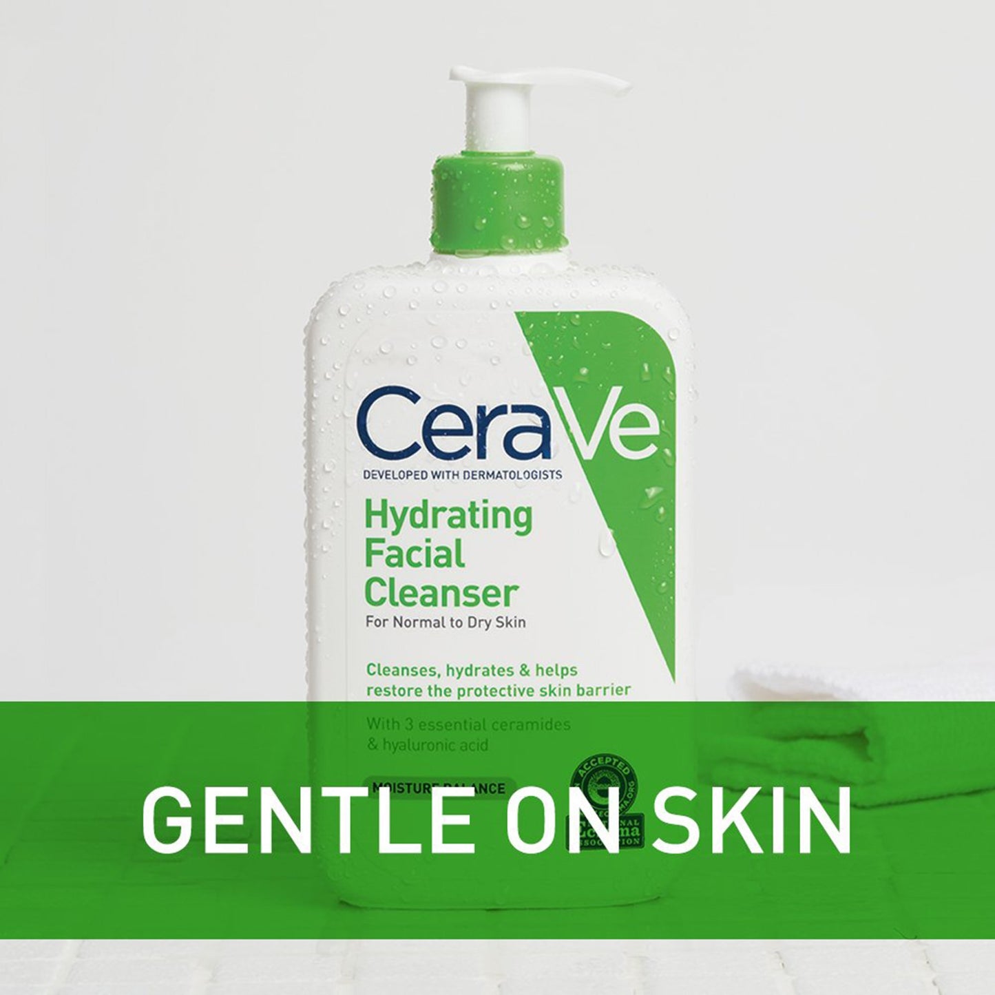 CeraVe® Foaming Facial Cleanser Foaming 16 oz. Pump Bottle Unscented (1253463_EA)