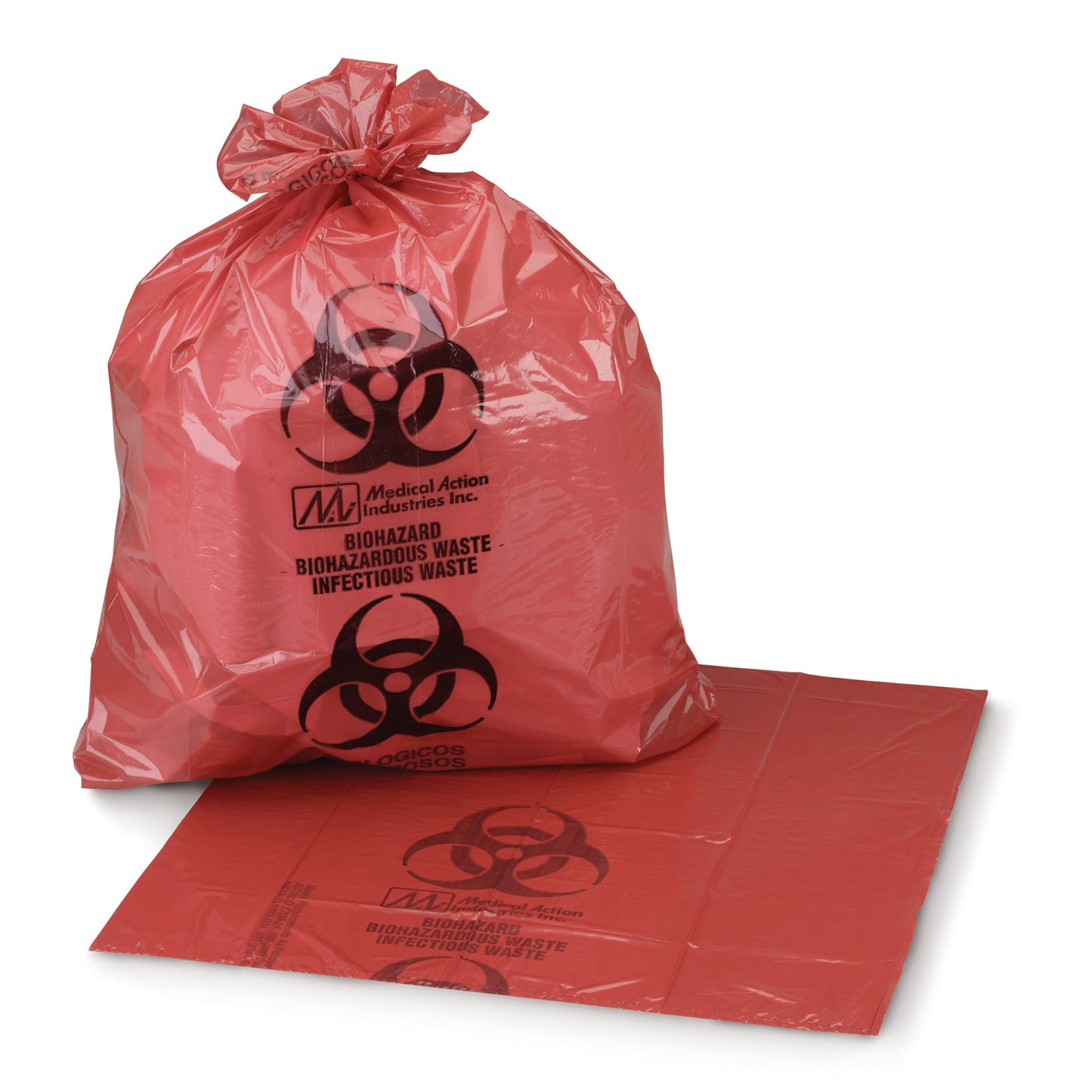 McKesson Biohazard Waste Bag Biohazard Symbol / Infectious Waste 7 to 10 gal. Red 24 X 24 Inch (206098_CS)