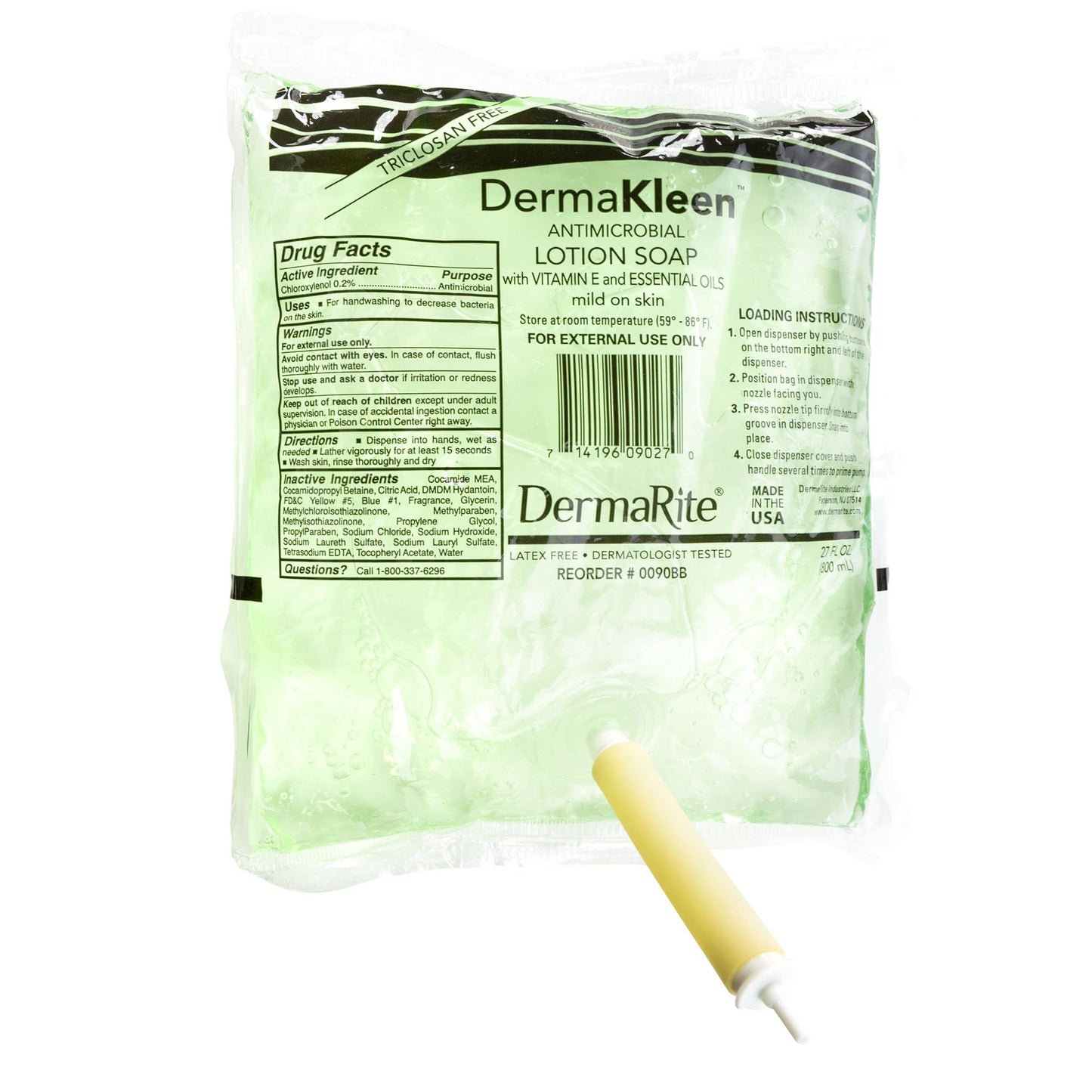 DermaKleen® Antimicrobial Soap Lotion 800 mL Dispenser Refill Bag Scented (583177_EA)
