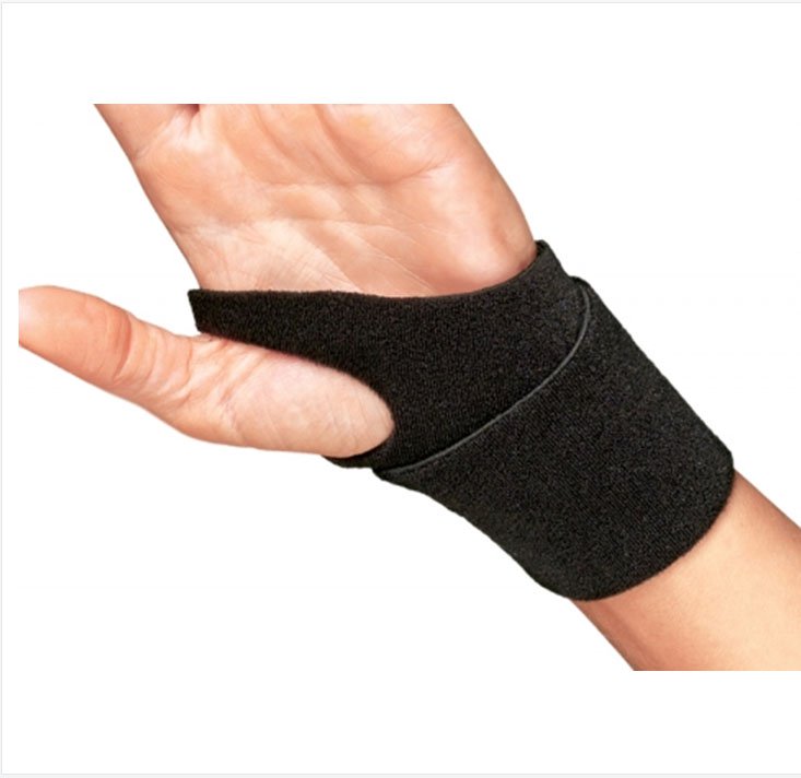 ProCare® Wrist Support Wraparound / Wristlet Nylon Left or Right Wrist Black One Size Fits Most (267626_EA)