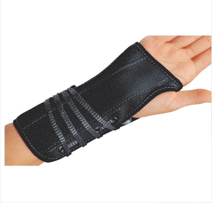 ProCare® Wrist Brace Aluminum / Flannel / Suede Right Hand Black Medium (251624_EA)