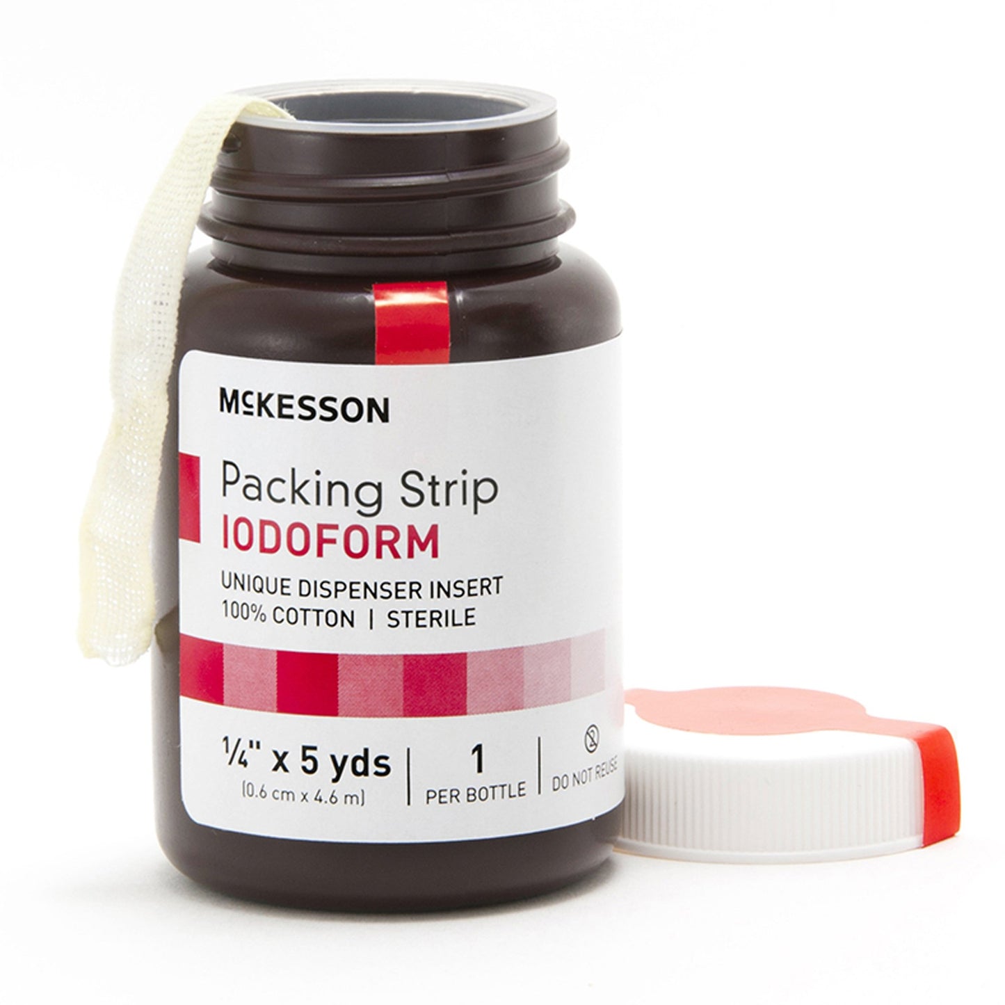 McKesson Wound Packing Strip Iodoform 1/4 Inch X 5 Yard Sterile Antiseptic (470440_CS)