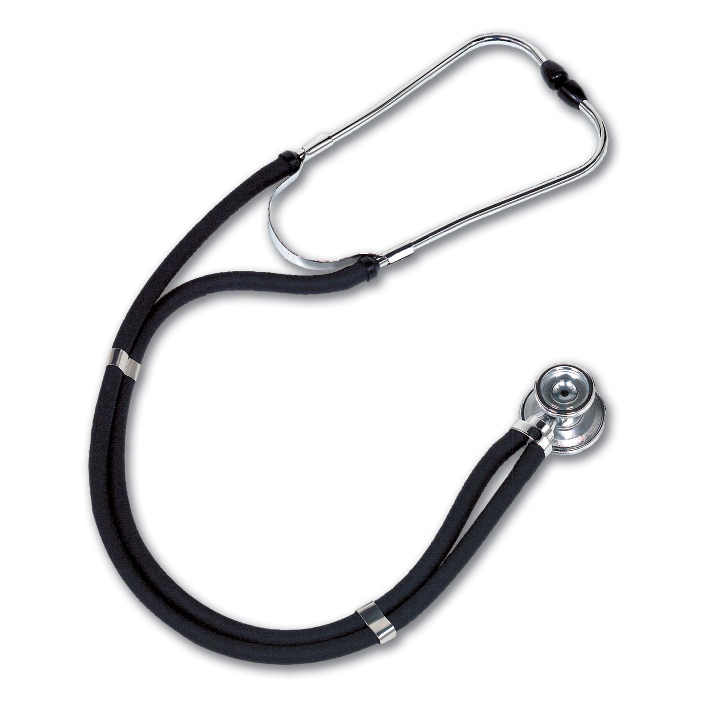 W.A. Baum Sprague Stethoscope Black 2-Tube 30 Inch Tube Double Sided Chestpiece (709505_EA)