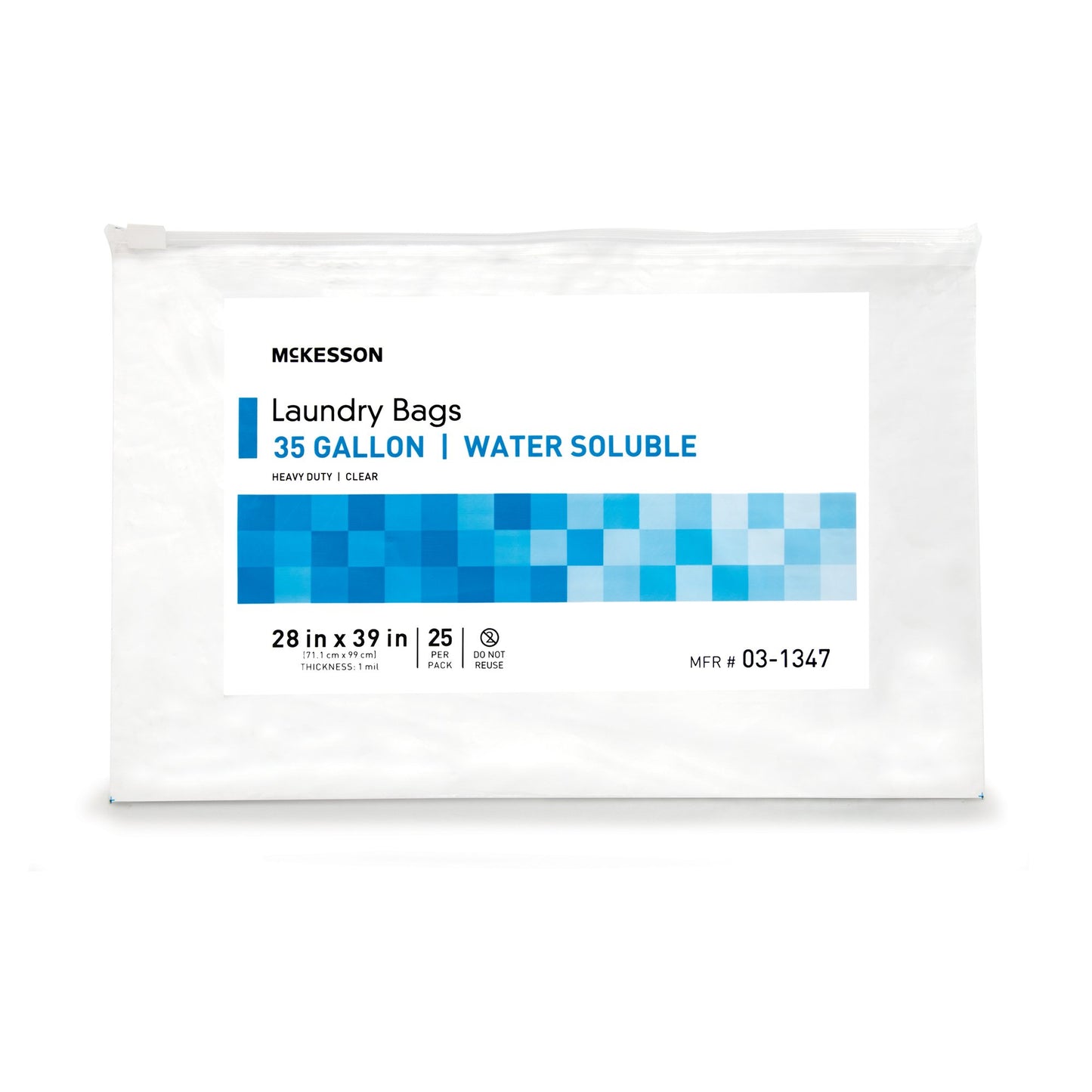 McKesson Hot Water Soluble Laundry Hamper Bag 30 to 35 gal. 28 X 39 Inch Disposable (1147894_PK)