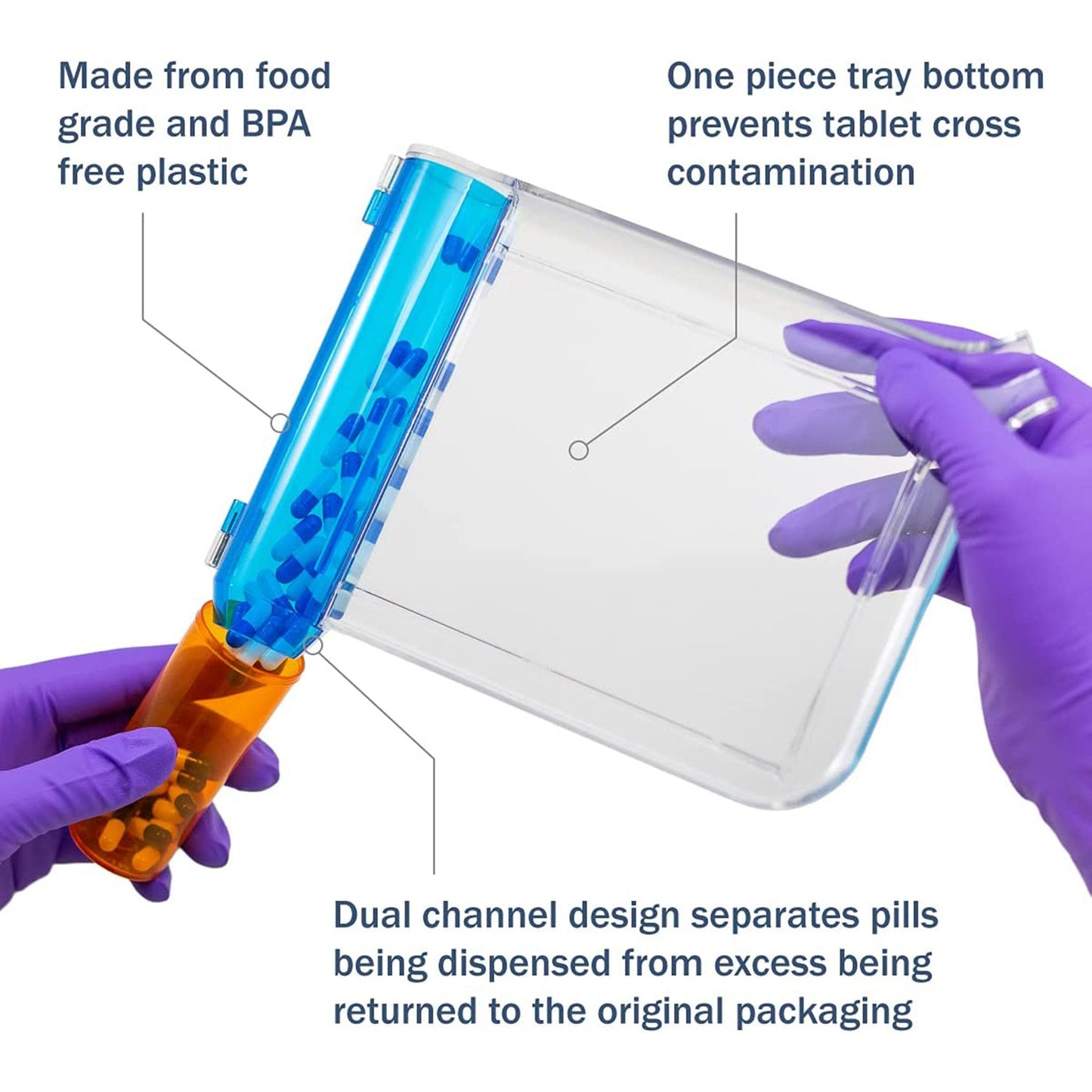 Apothecary Products Pill Counting Tray Right Handed, With Spatula (645756_EA)