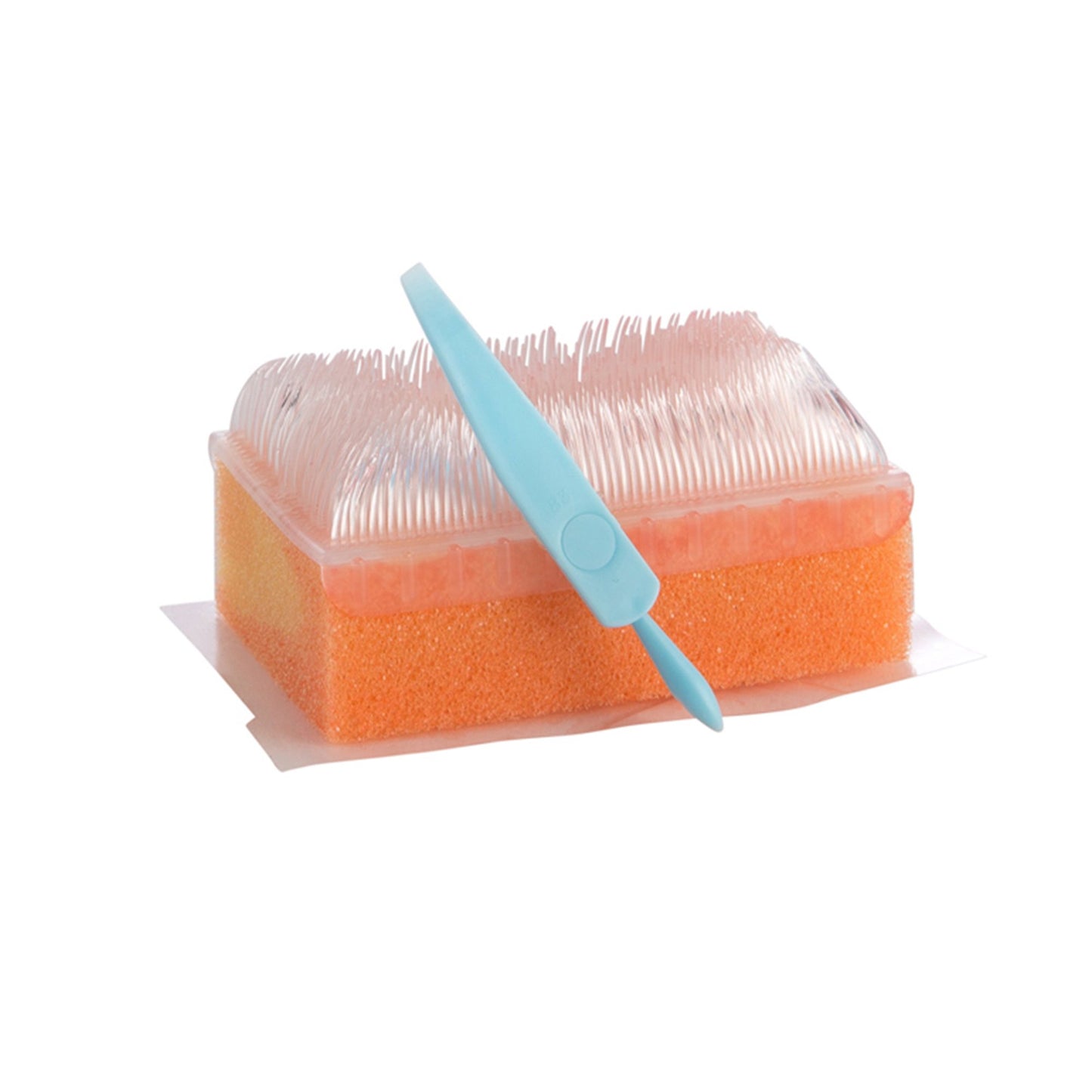 BD E-Z Scrub™ Impregnated Scrub Brush Polyethylene Bristles / Sponge Red (436489_EA)
