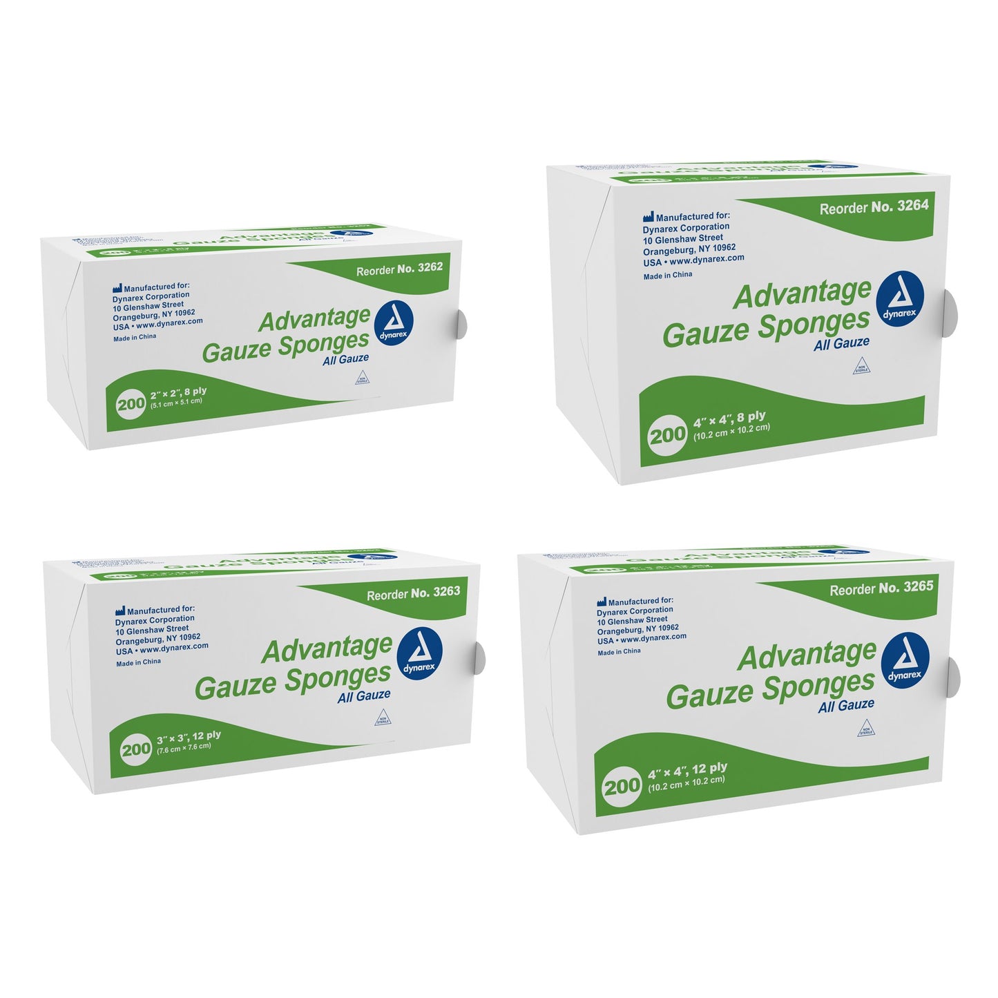 Advantage Gauze Sponge 2 X 2 Inch 8-Ply NonSterile 200 per Pack (763685_PK)