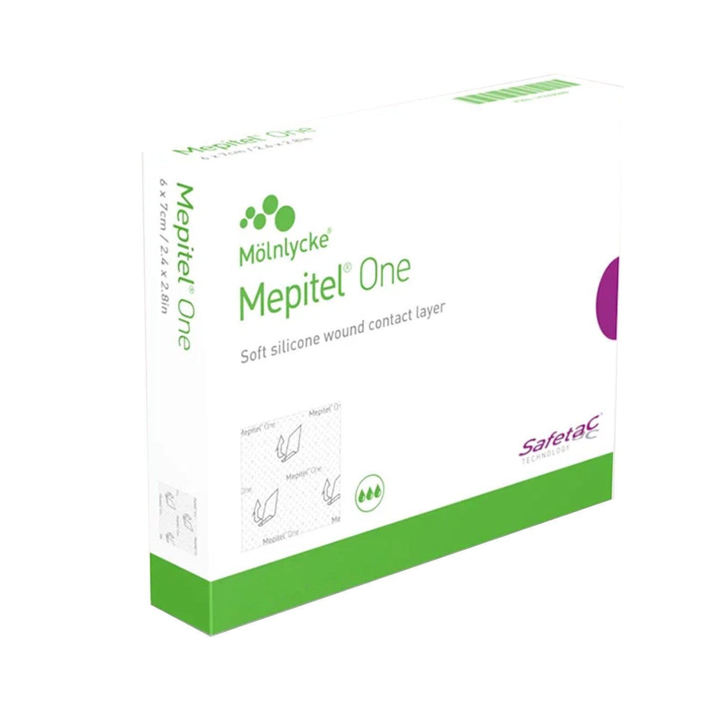 Mepitel® One Wound Contact Layer Dressing 2 X 3 Inch Sterile (765672_BX)