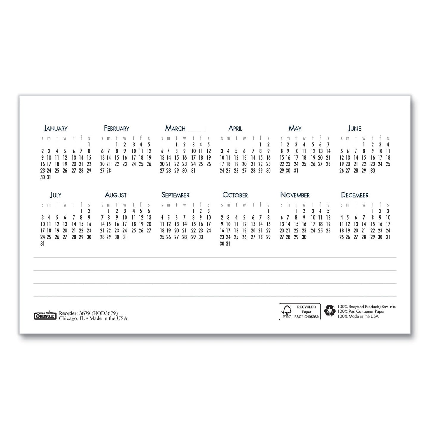 house-of-doolittle-bar-harbor-recycled-desk-tent-monthly-calendar-num-hod3679_3