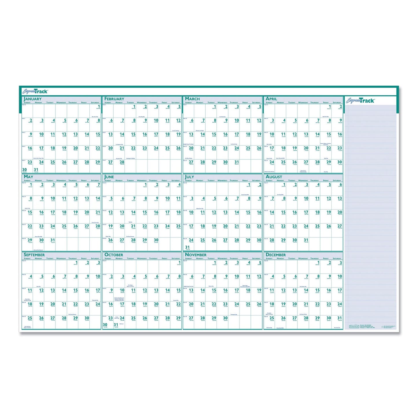 house-of-doolittle-express-track-recycled-reversible-erasable-yearly-wall-calendar-num-hod392_3