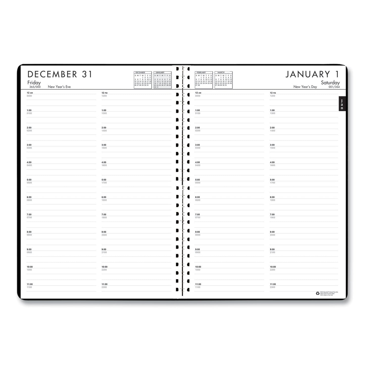 house-of-doolittle-24-7-recycled-daily-appointment-book-monthly-planner-num-hod289632_2