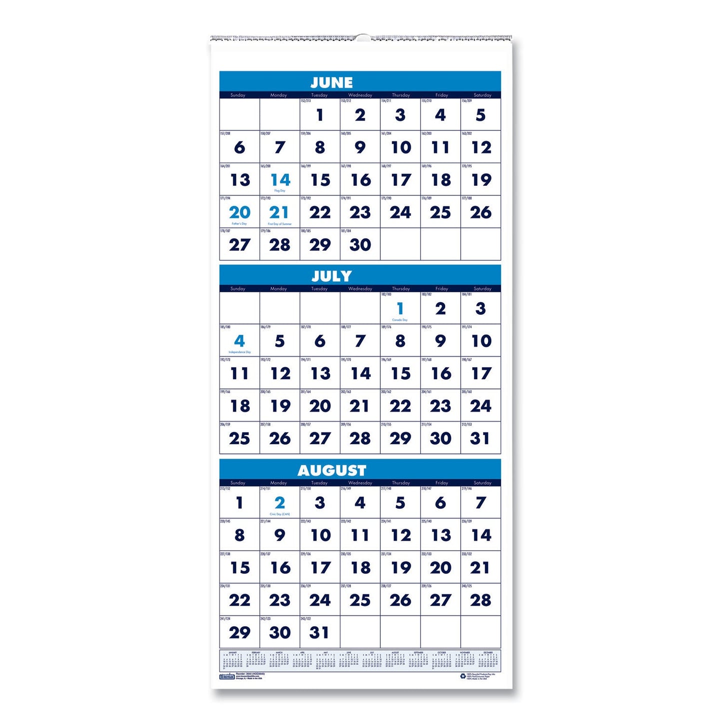 house-of-doolittle-recycled-three-month-format-wall-calendar-num-hod3645_1