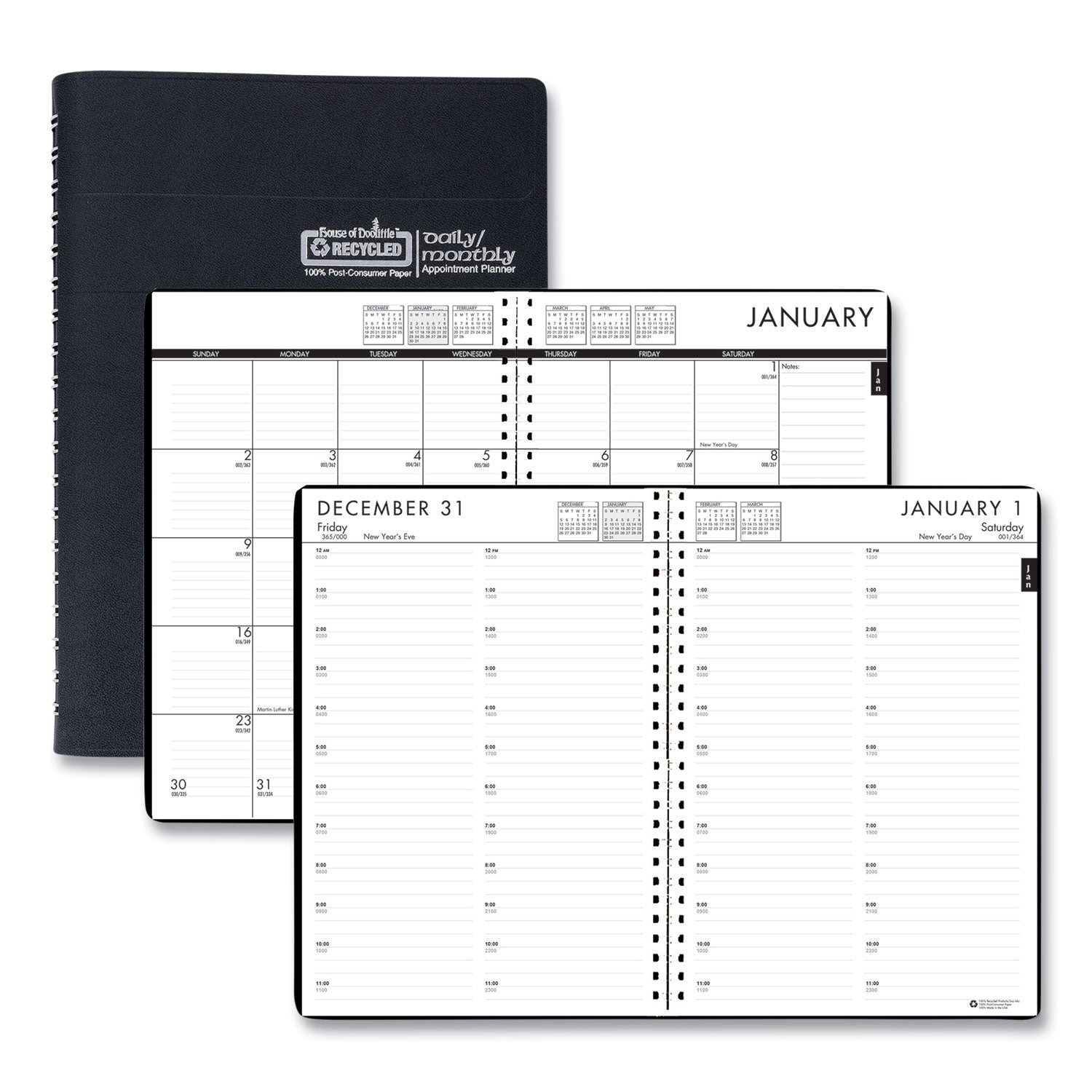 house-of-doolittle-24-7-recycled-daily-appointment-book-monthly-planner-num-hod289632_1