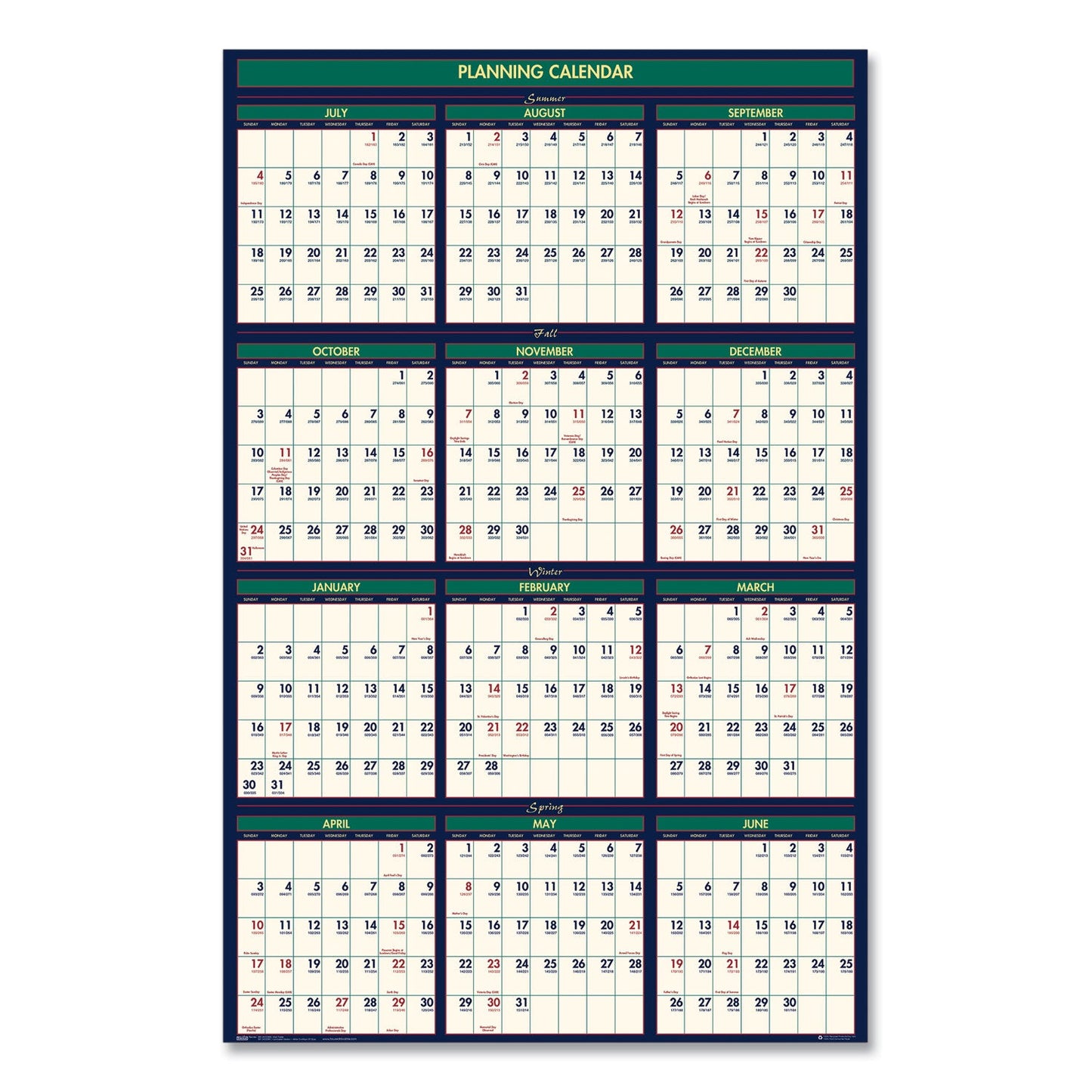 house-of-doolittle-four-season-erasable-business-academic-recycled-wall-calendar-num-hod391_3