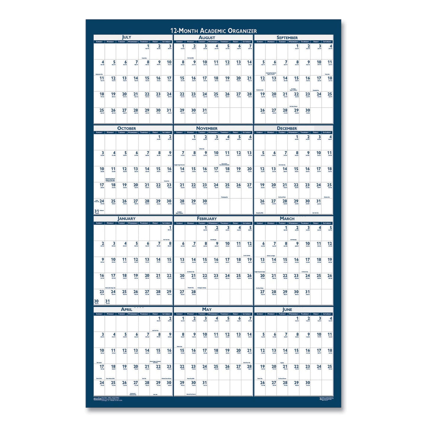 house-of-doolittle-academic-year-recycled-poster-style-reversible-erasable-yearly-wall-calendar-num-hod395_2