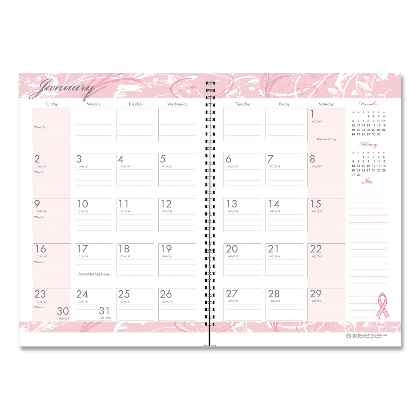 house-of-doolittle-breast-cancer-awareness-recycled-ruled-monthly-planner-journal-num-hod5226_2