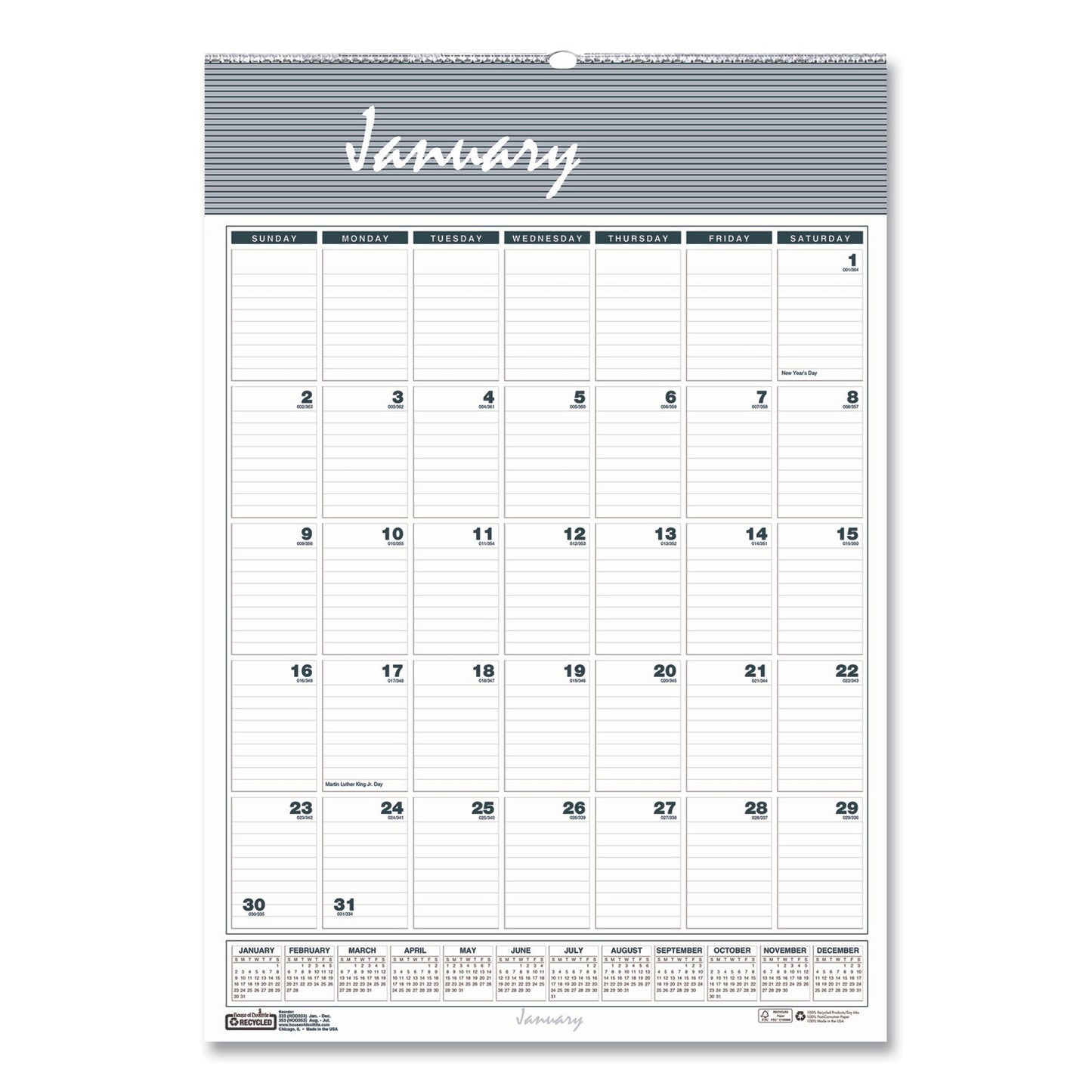 house-of-doolittle-bar-harbor-recycled-wirebound-monthly-wall-calendar-num-hod333_1