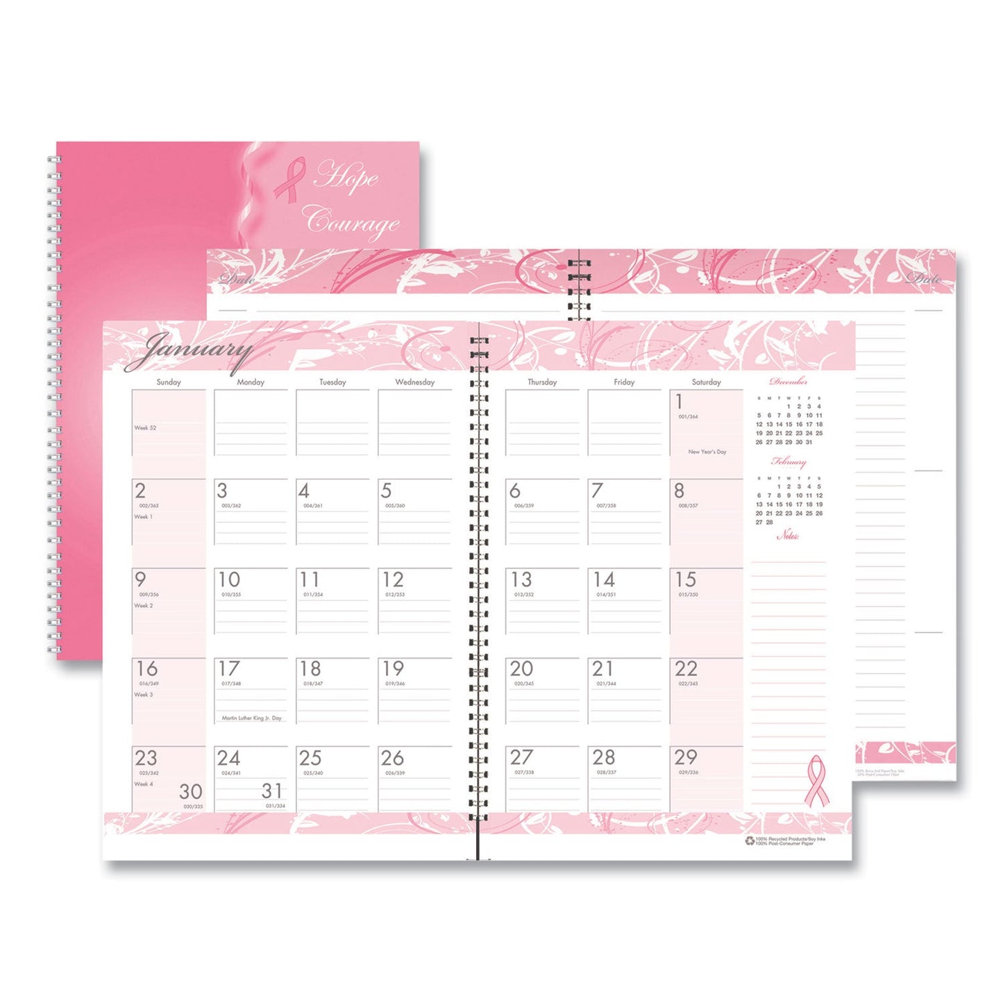 house-of-doolittle-breast-cancer-awareness-recycled-ruled-monthly-planner-journal-num-hod5226_1