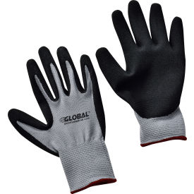 Global Industrial Ultra-Grip Foam Nitrile Coated Gloves, Gray/Black, Small, 1 Pair (WB708345S)