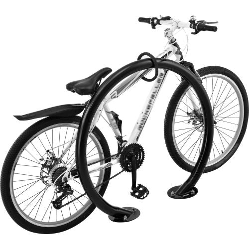 Global Industrial Circle Bike Rack, 2 Bike Capacity, Flange Mount, Black (WB708388BK)