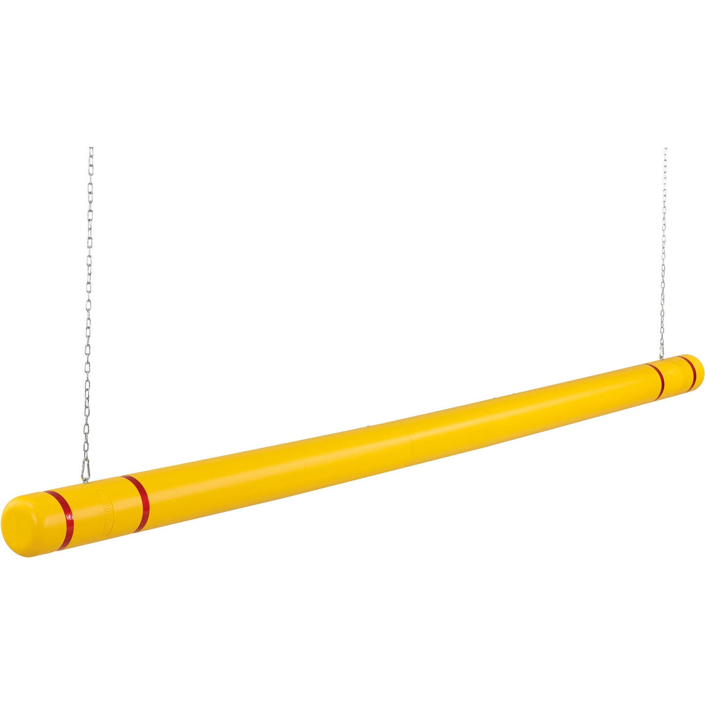 Global Industrial Clearance Bar, 104" to 120" L, Yellow With Red Tape, HDPE (WB708405YR)
