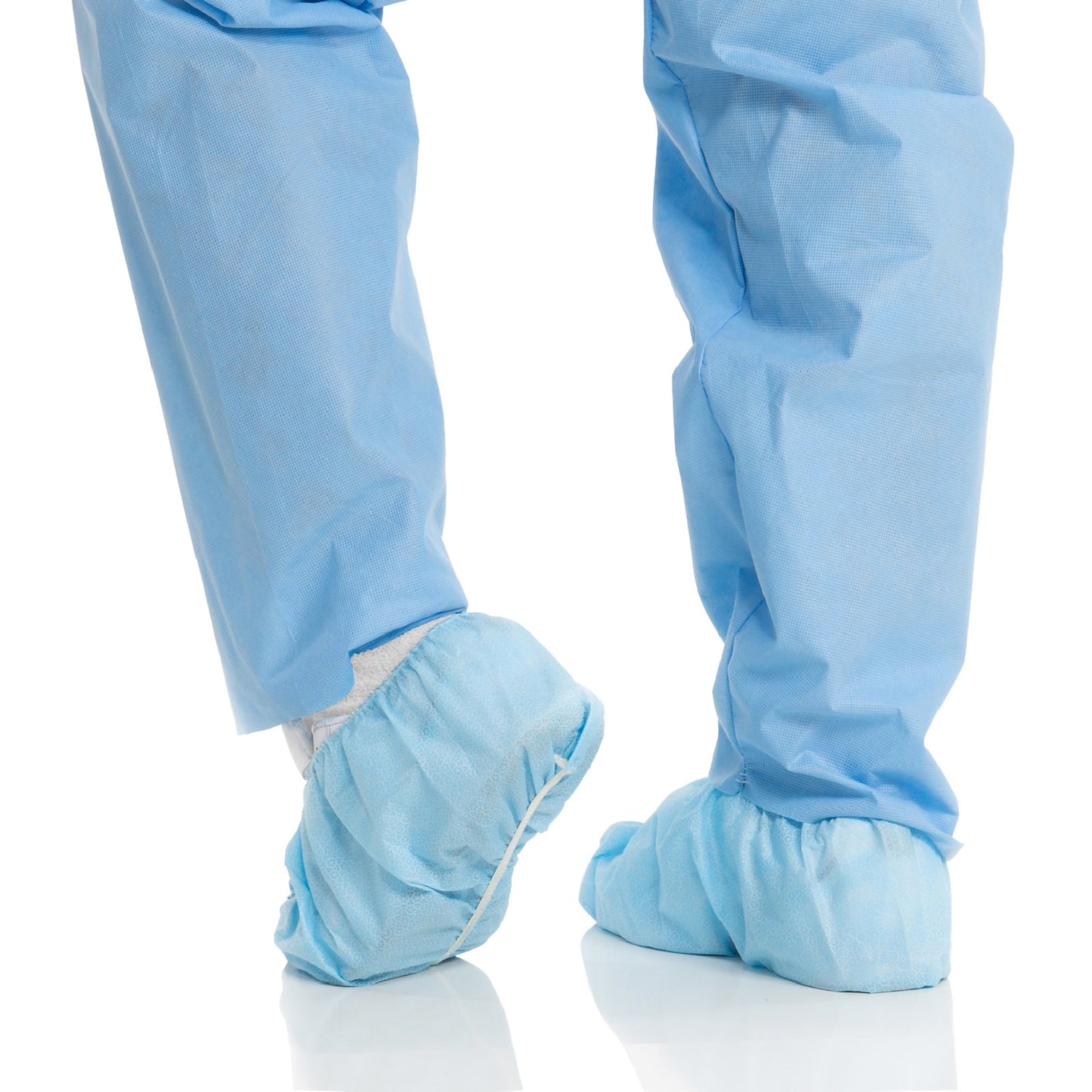 Halyard Shoe Cover One Size Fits Most Shoe High Without Tread Blue NonSterile (188623_BX)