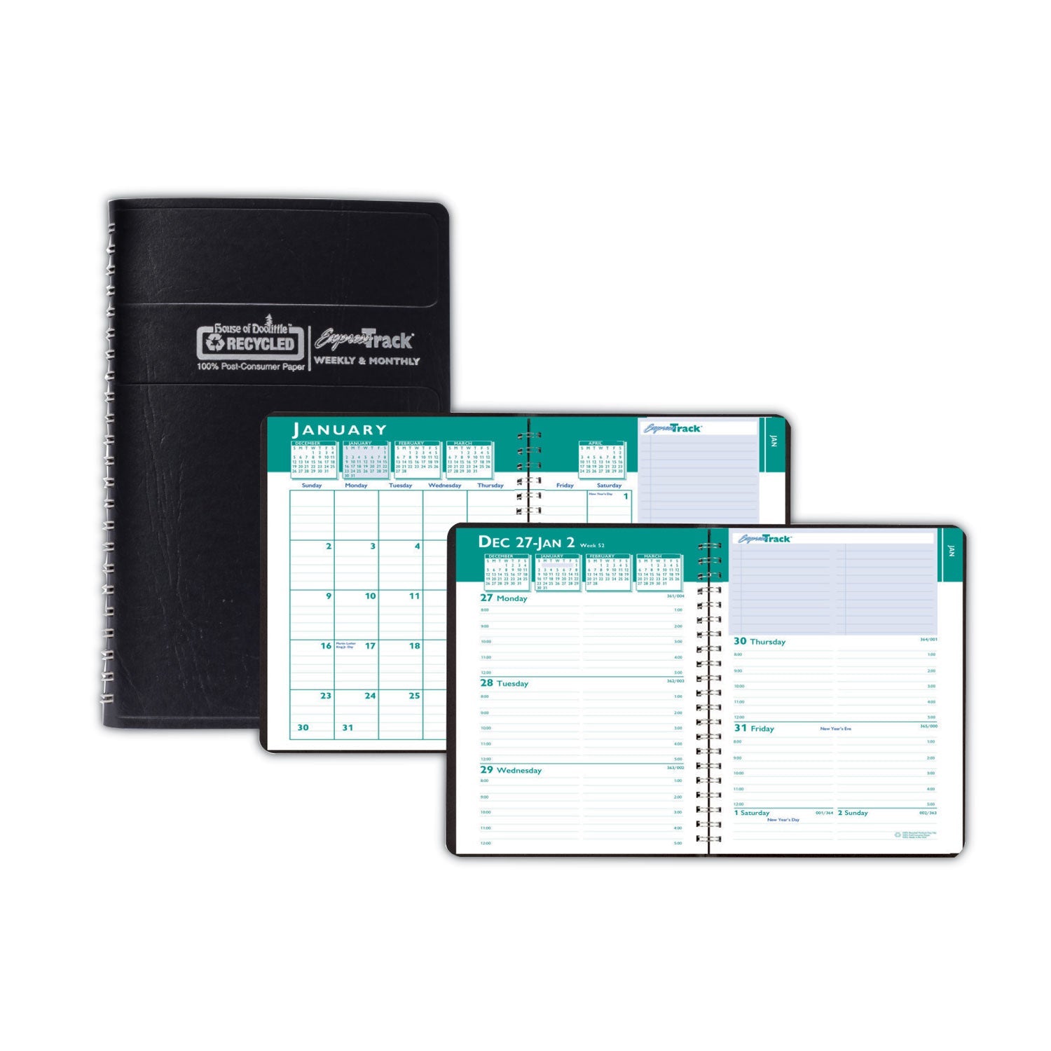 house-of-doolittle-express-track-recycled-weekly-appointment-book-monthly-planner-num-hod29402_1