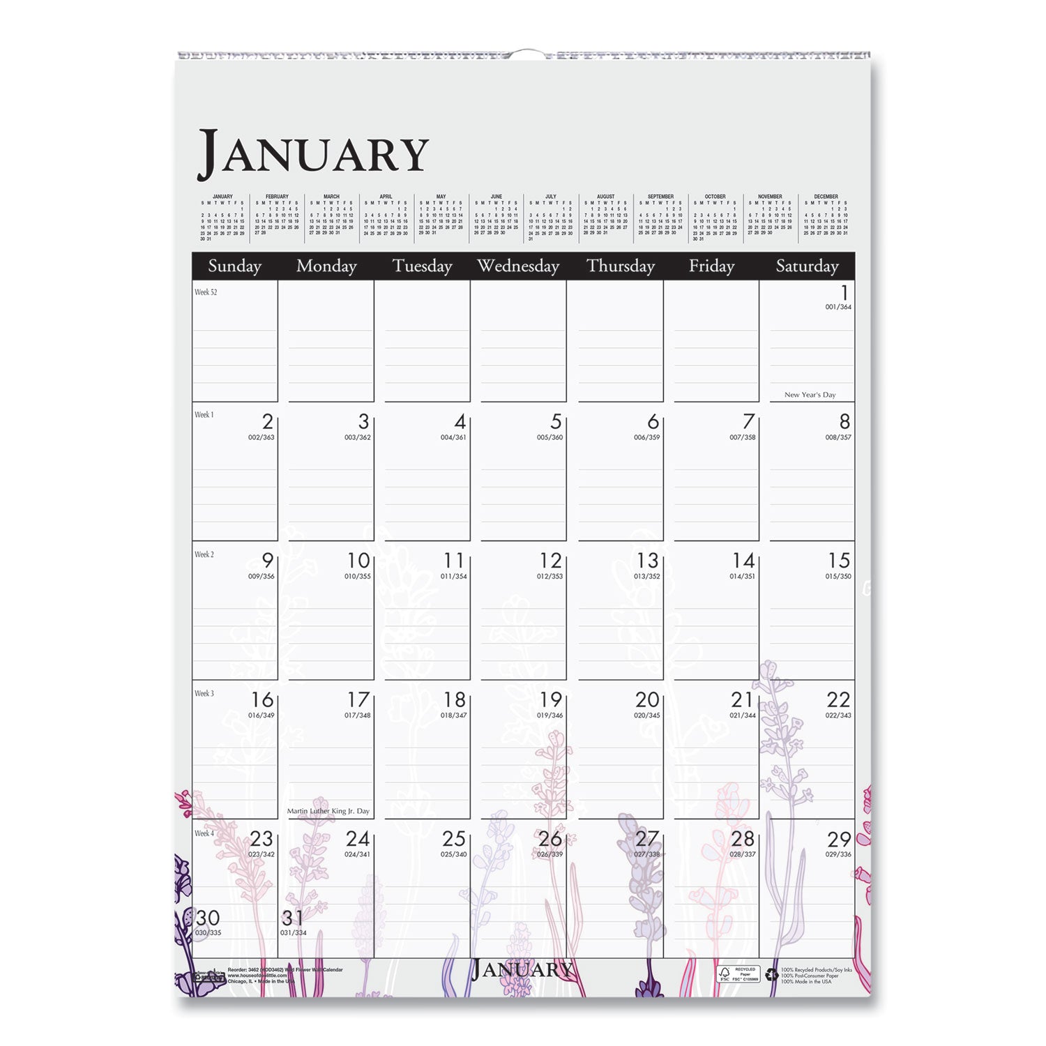 house-of-doolittle-recycled-wild-flower-wall-calendar-num-hod3462_1