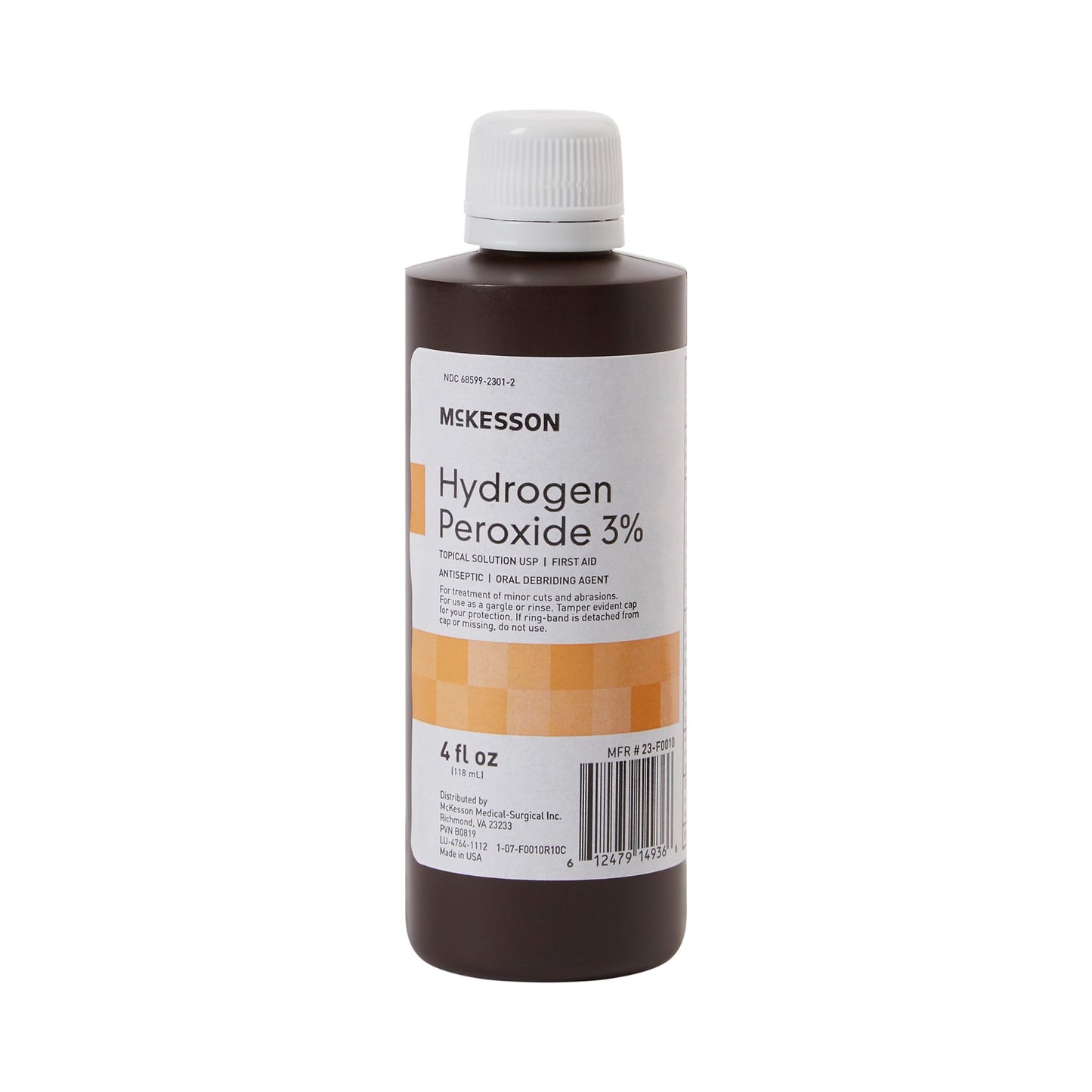 McKesson Brand Antiseptic Hydrogen Peroxide Topical Liquid 4 oz. Bottle (141564_CS)