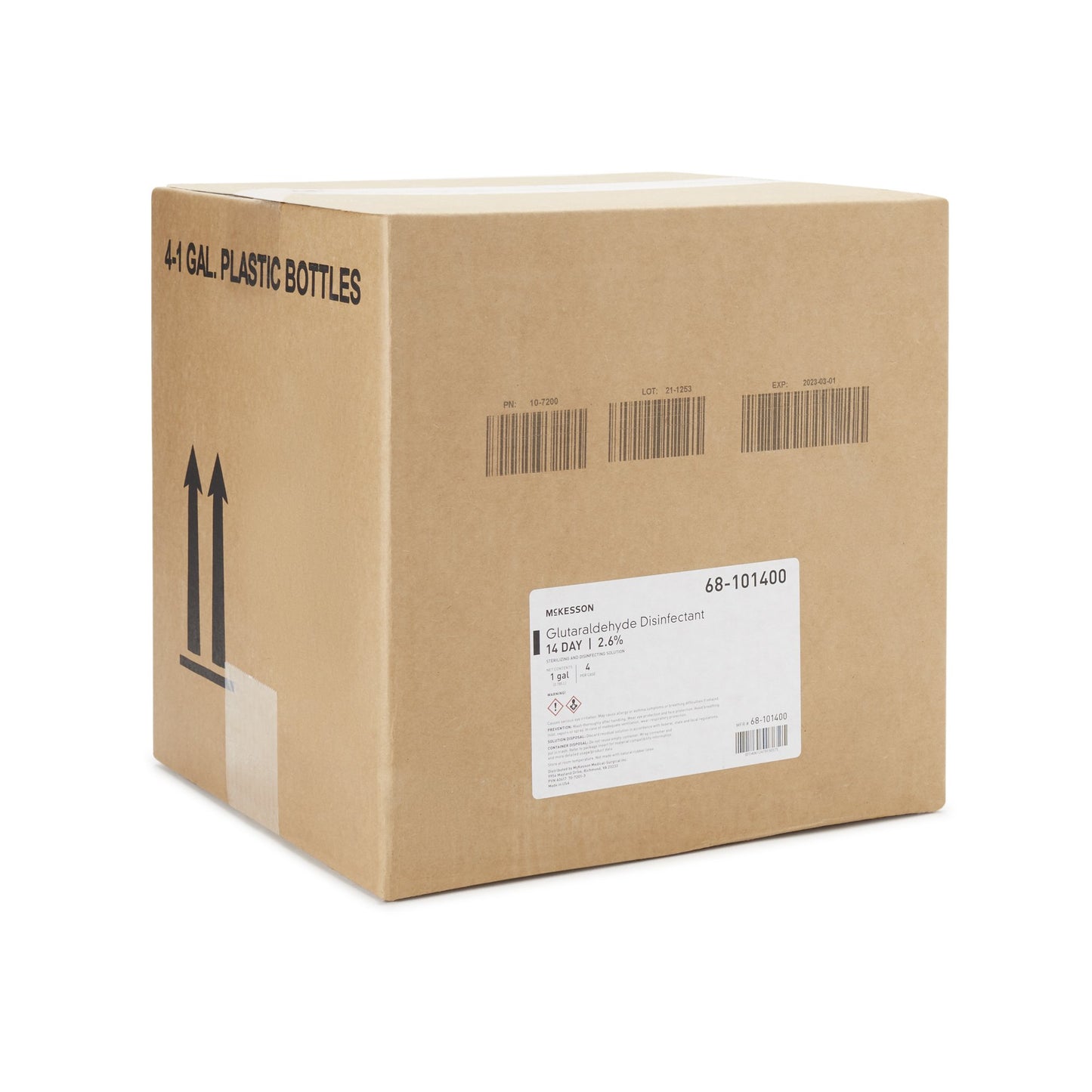 McKesson 14 Day Glutaraldehyde High-Level Disinfectant Activation Required Liquid 1 gal. Jug Reusable (512838_CS)