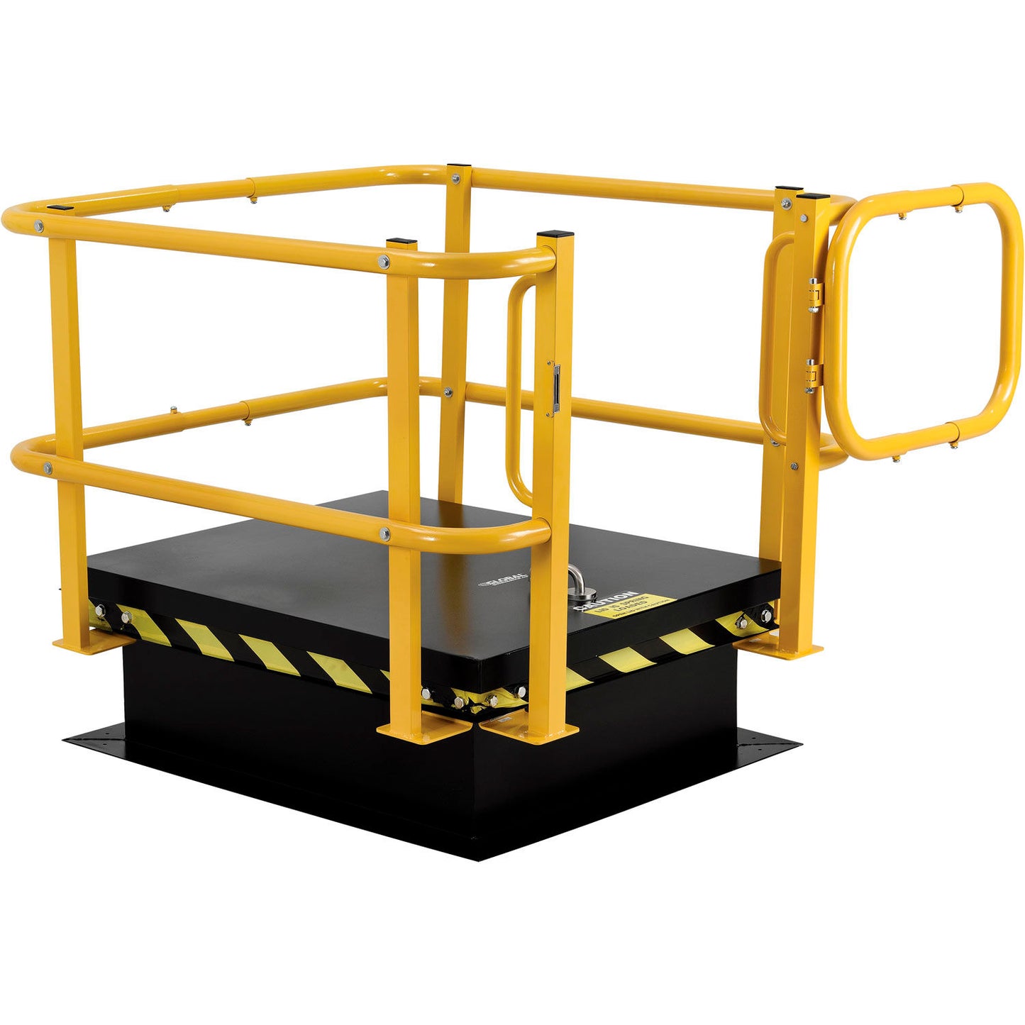 Global Industrial Galvanized Steel Safety Railing For 24" x 36" & 30" x 36" Roof Hatches (WB713159)