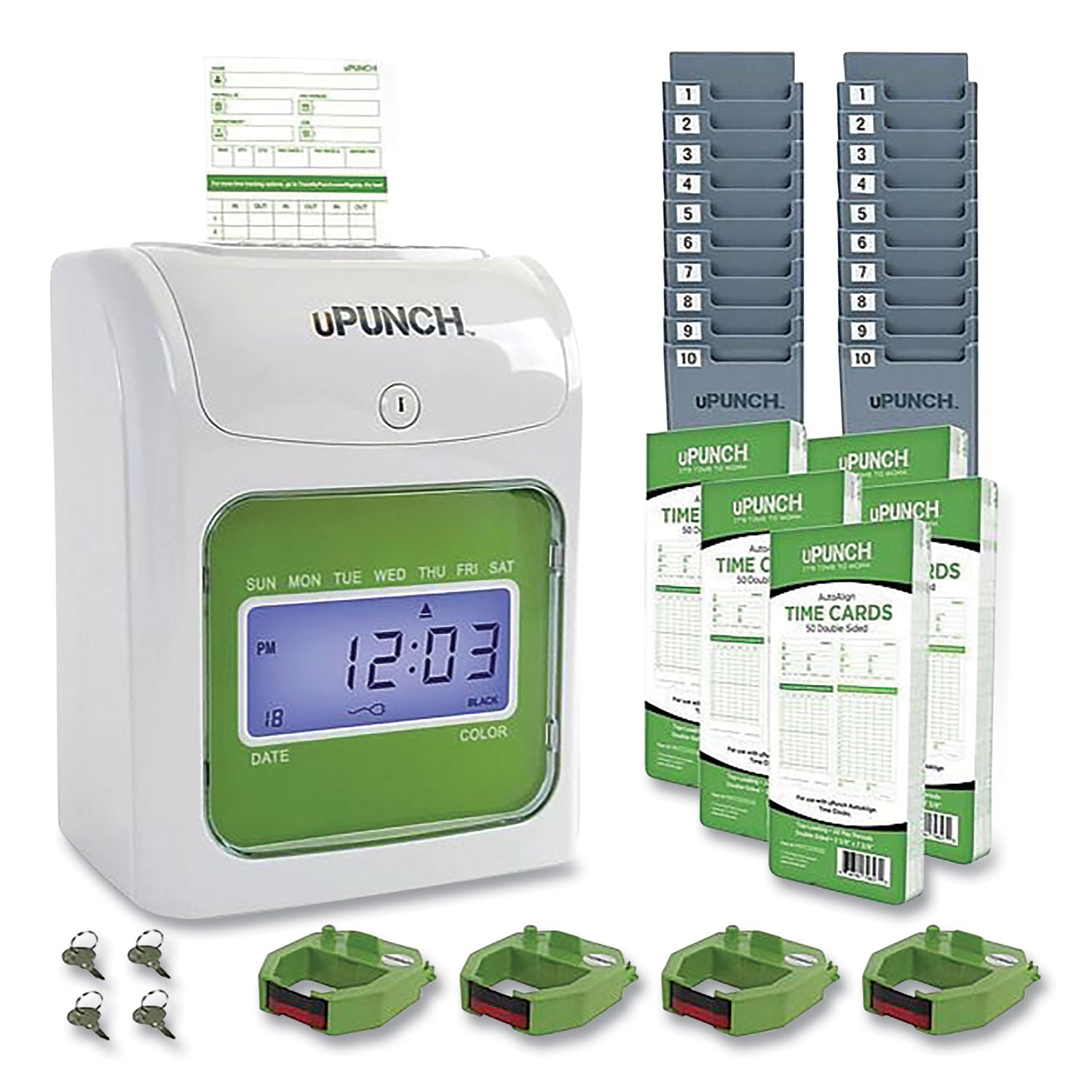upunch-ub1000-electronic-non-calculating-time-clock-bundle-num-ppzub1000_1
