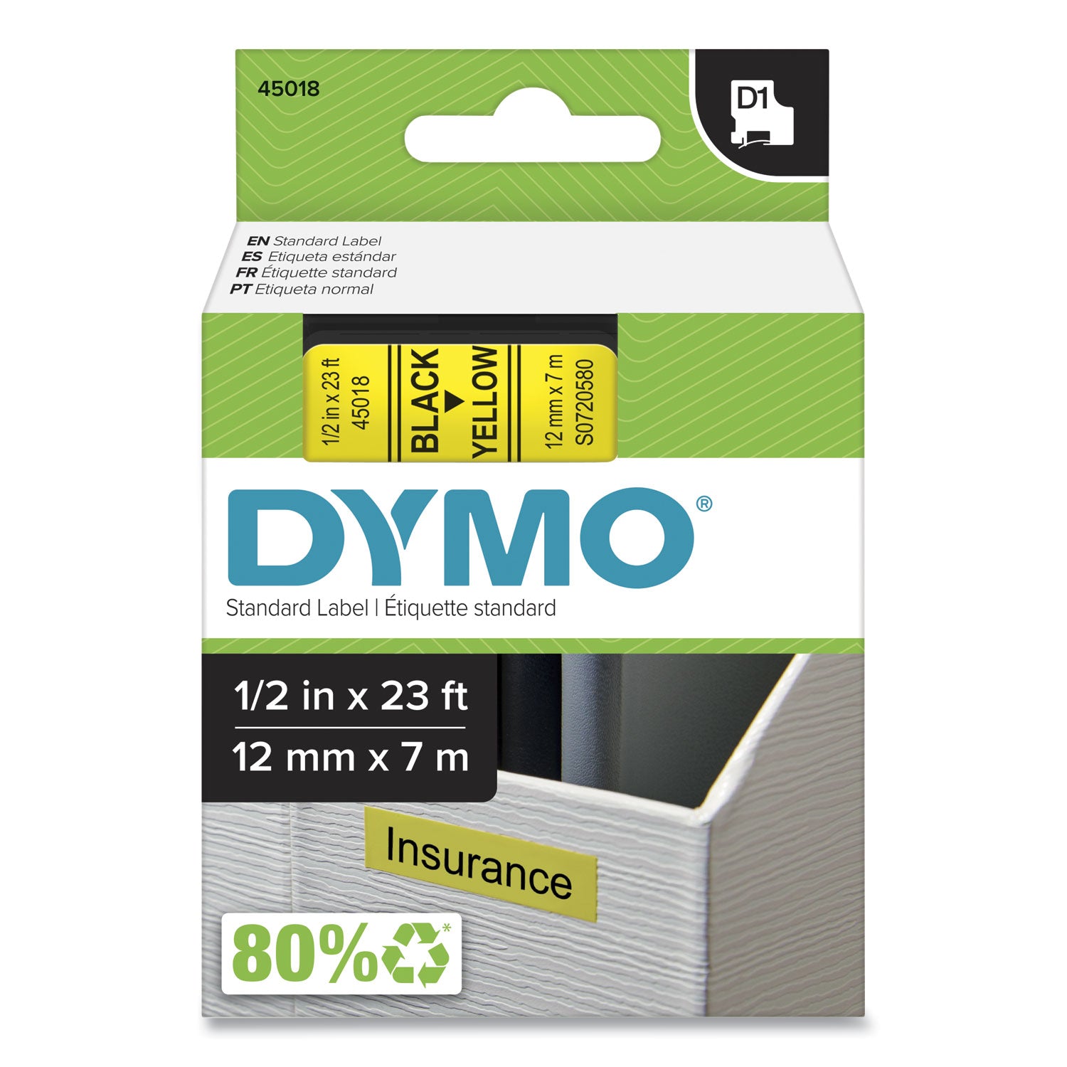 dymo-d1-polyester-self-adhesive-label-tape-black-on-yellow-roll-0-5-quot-x-23-1-roll-s-num-899761_1